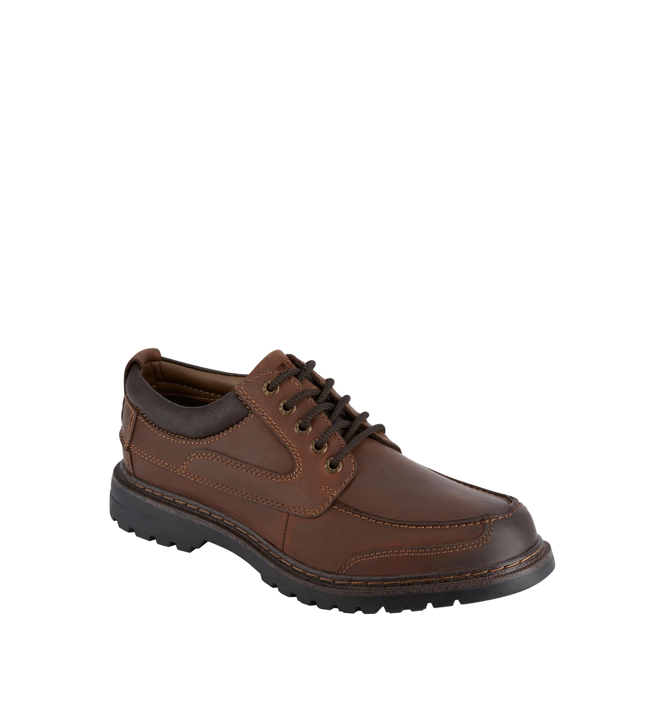 Mens Overton Leather Rugged Casual Oxford Shoe with Stain Defender - Wide Widths Available