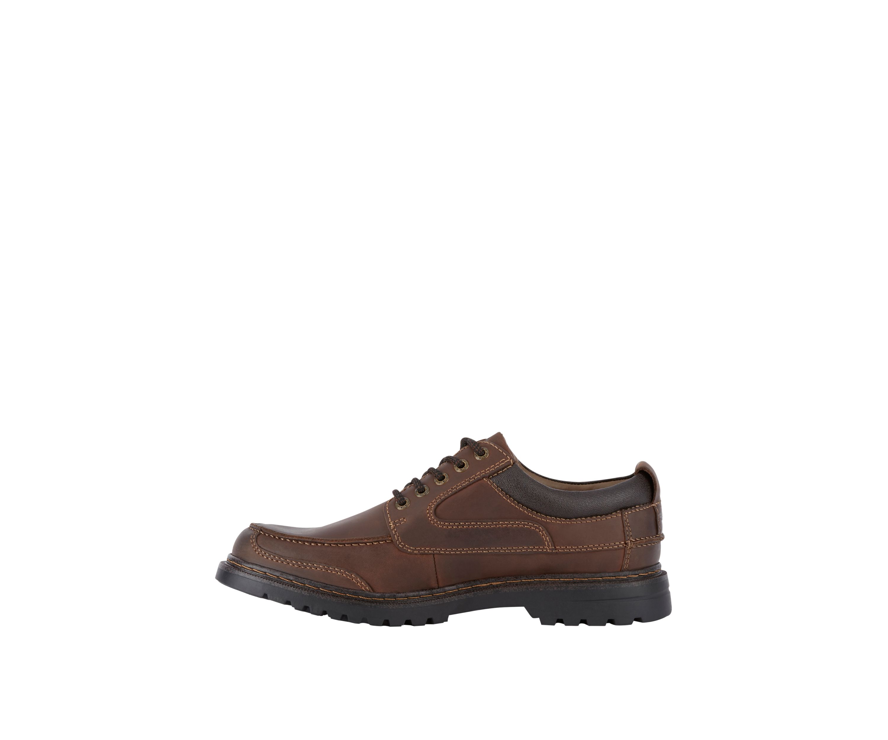 Mens Overton Leather Rugged Casual Oxford Shoe with Stain Defender - Wide Widths Available