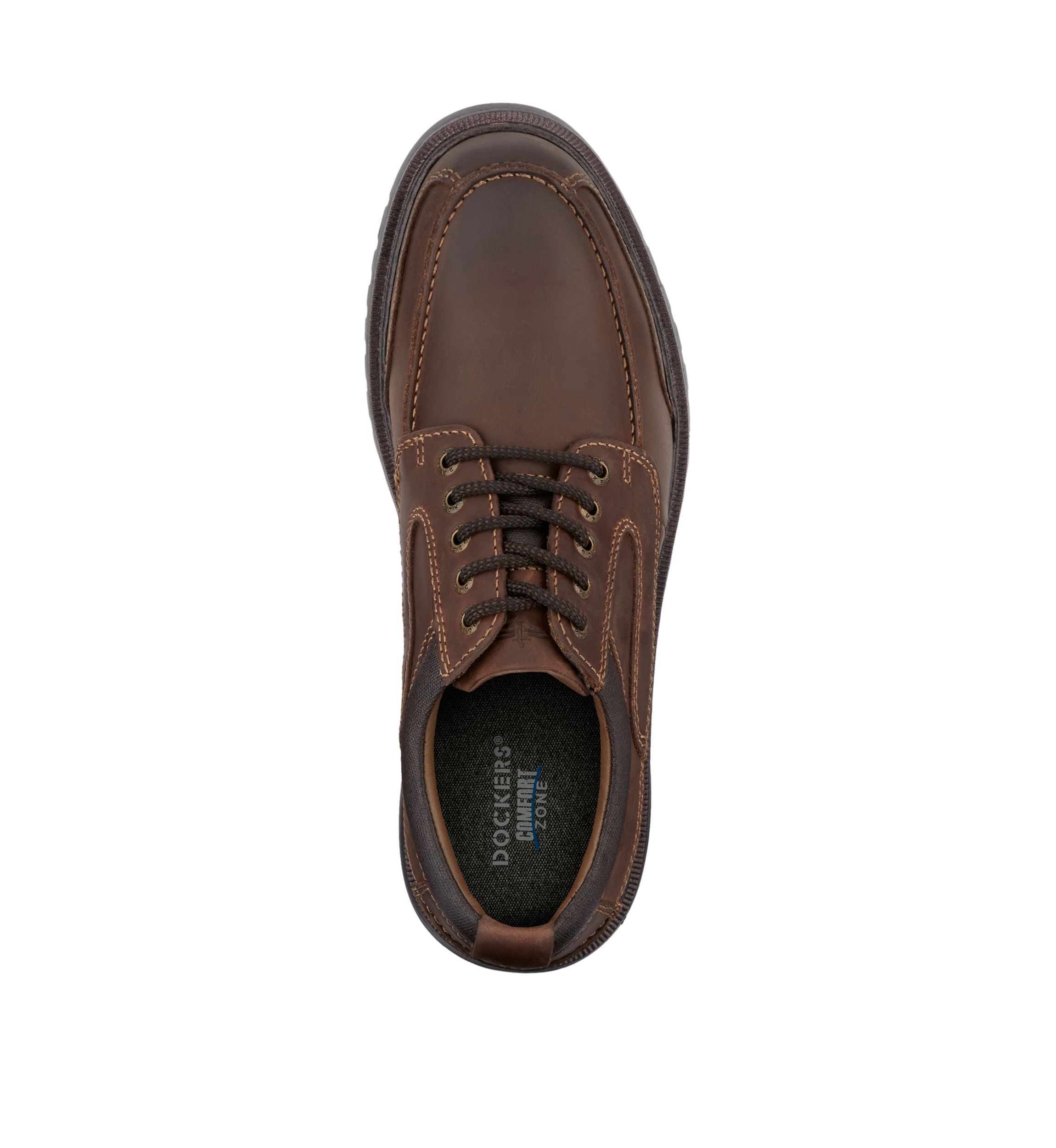 Mens Overton Leather Rugged Casual Oxford Shoe with Stain Defender - Wide Widths Available