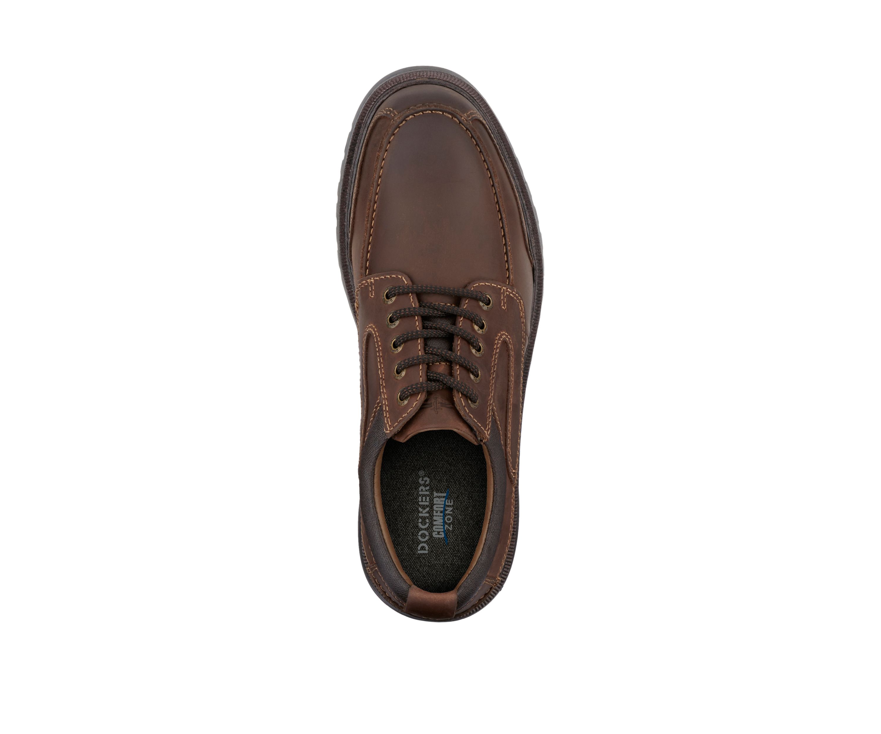Mens Overton Leather Rugged Casual Oxford Shoe with Stain Defender - Wide Widths Available