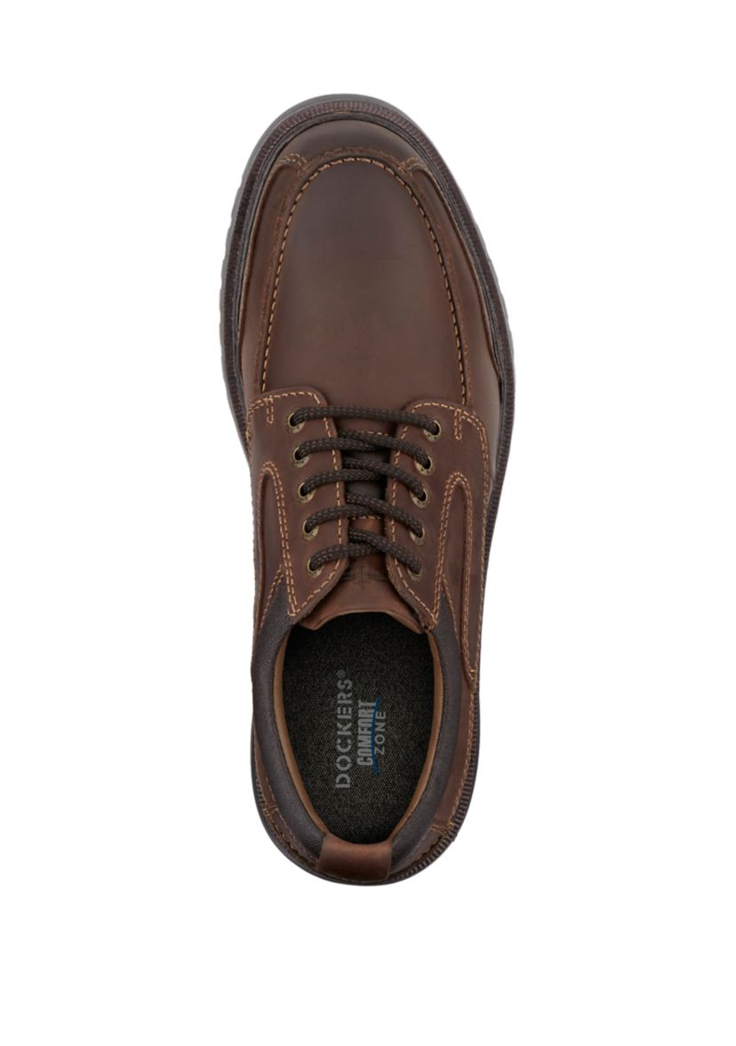 Mens Overton Leather Rugged Casual Oxford Shoe with Stain Defender - Wide Widths Available