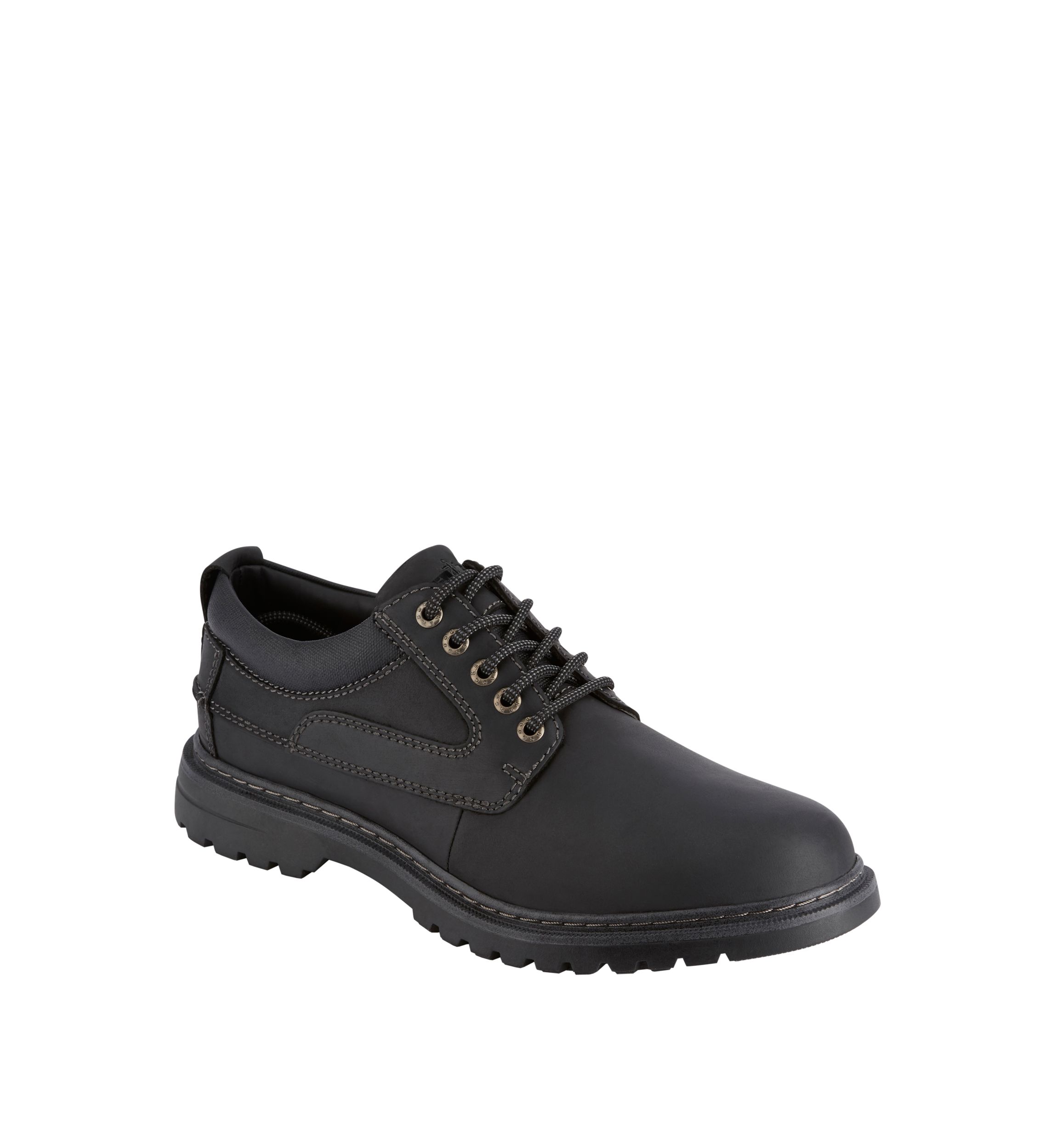 Mens Warden Leather Rugged Casual Oxford Shoe with Stain Defender