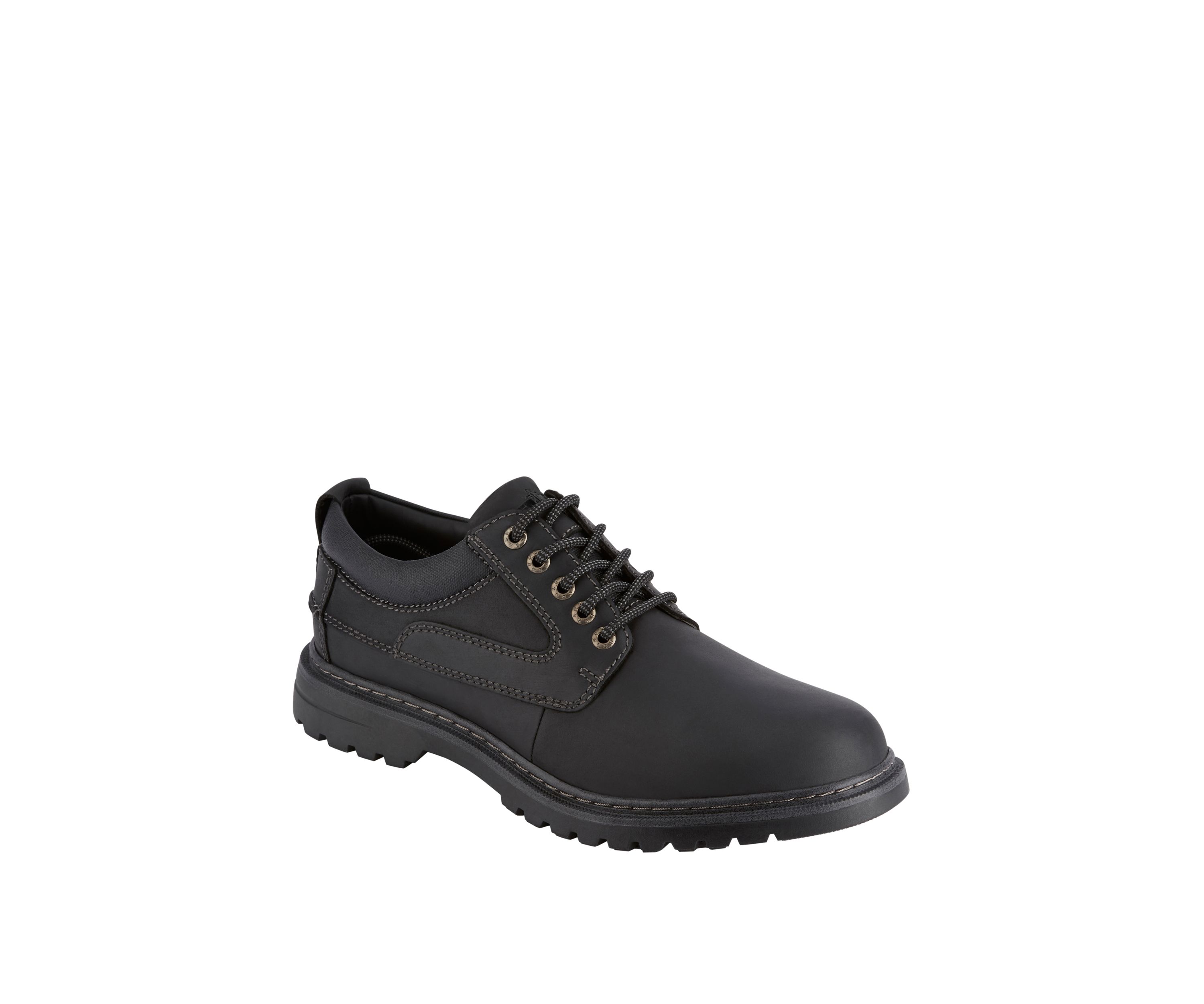 Mens Warden Leather Rugged Casual Oxford Shoe with Stain Defender