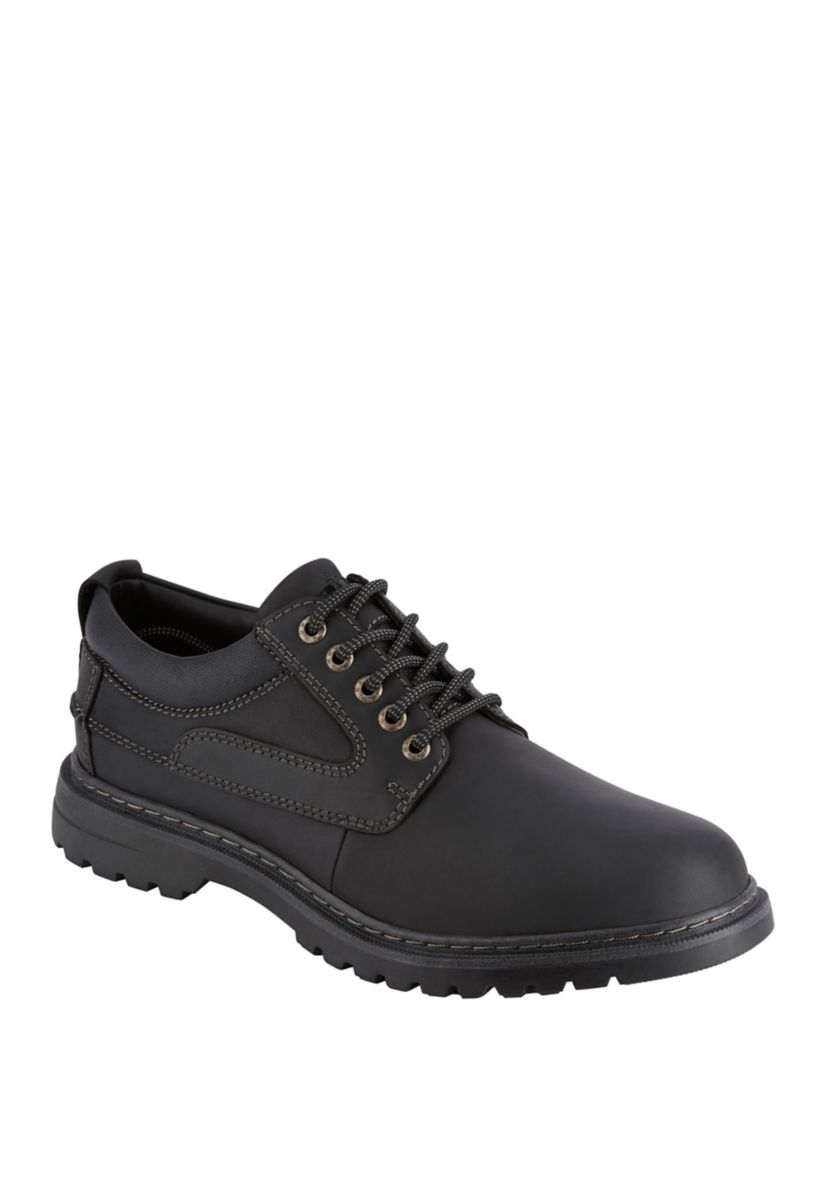 Mens Warden Leather Rugged Casual Oxford Shoe with Stain Defender