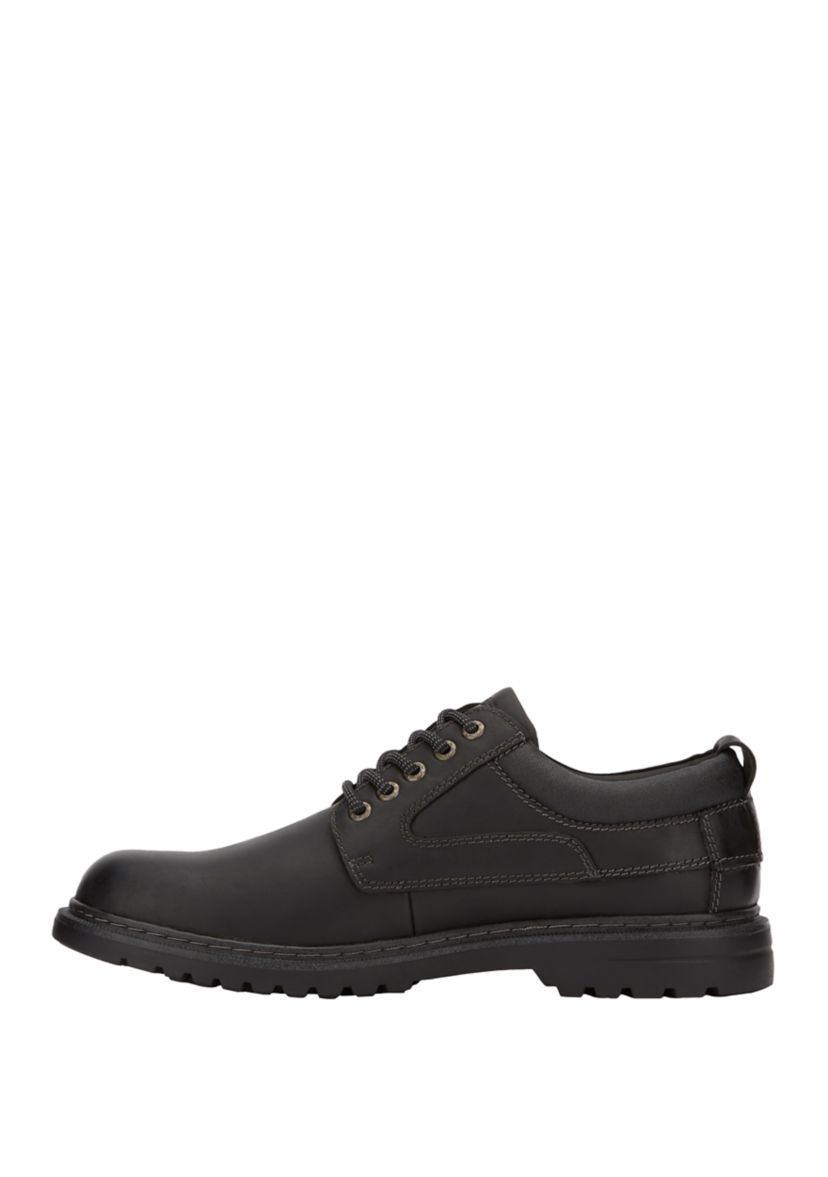 Mens Warden Leather Rugged Casual Oxford Shoe with Stain Defender