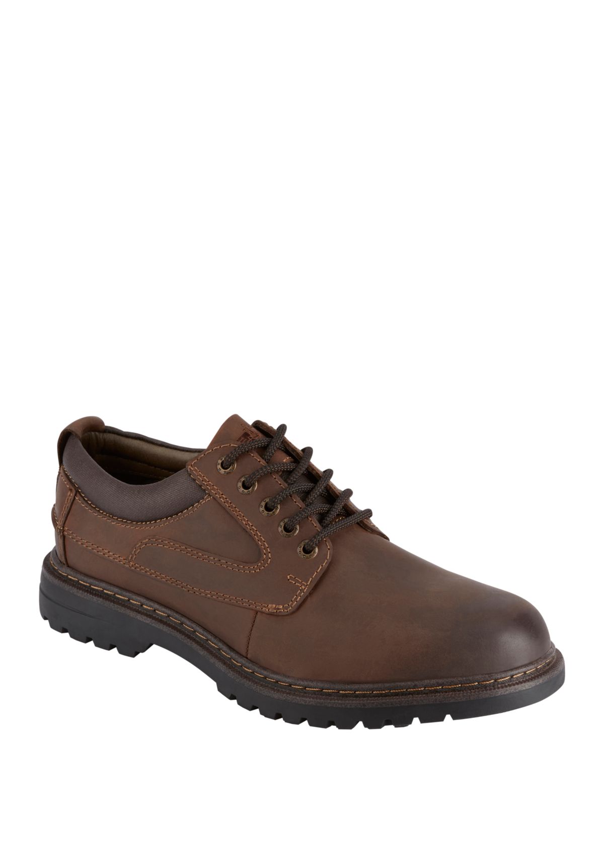 Mens Warden Leather Rugged Casual Oxford Shoe with Stain Defender