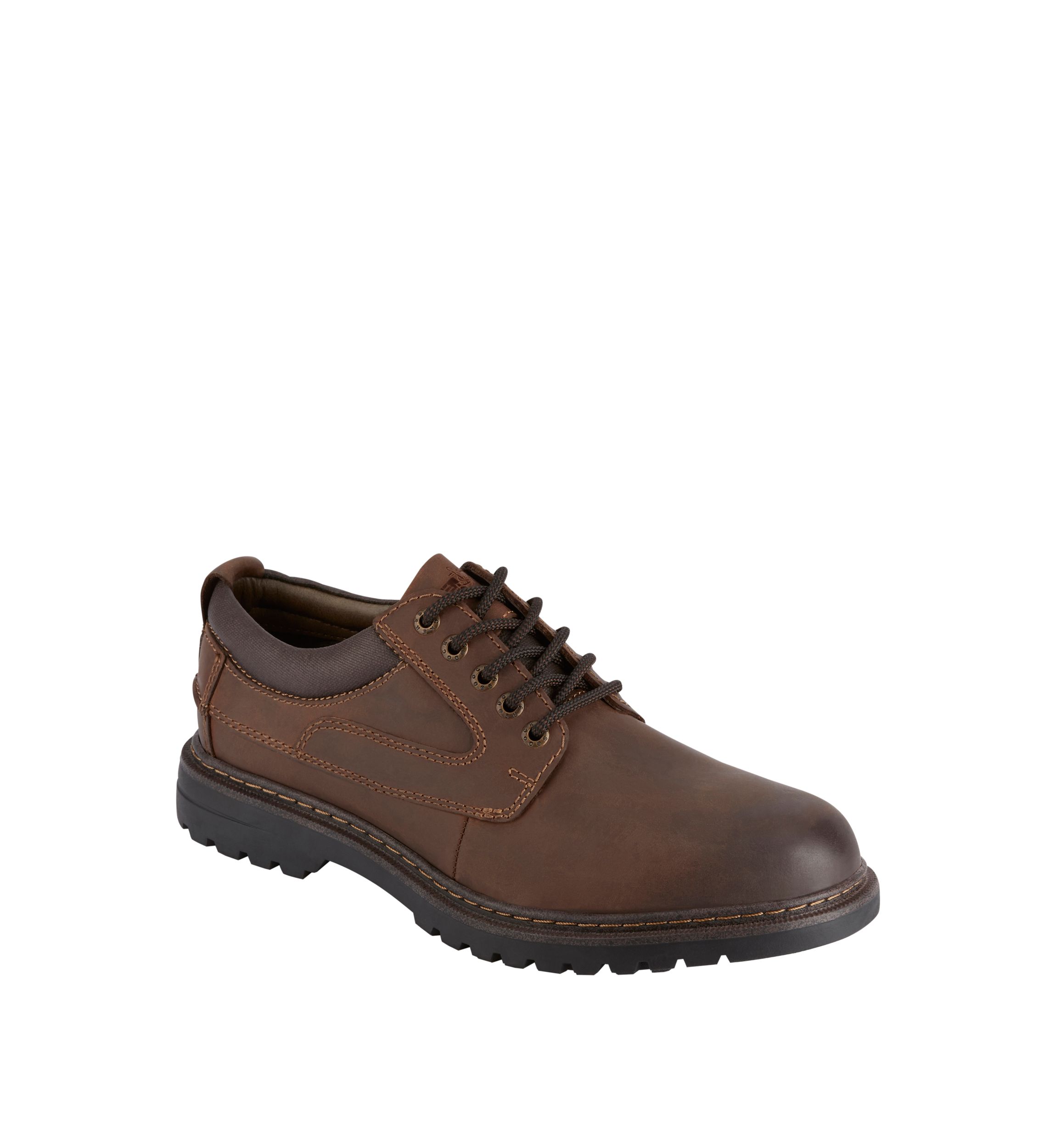 Mens Warden Leather Rugged Casual Oxford Shoe with Stain Defender