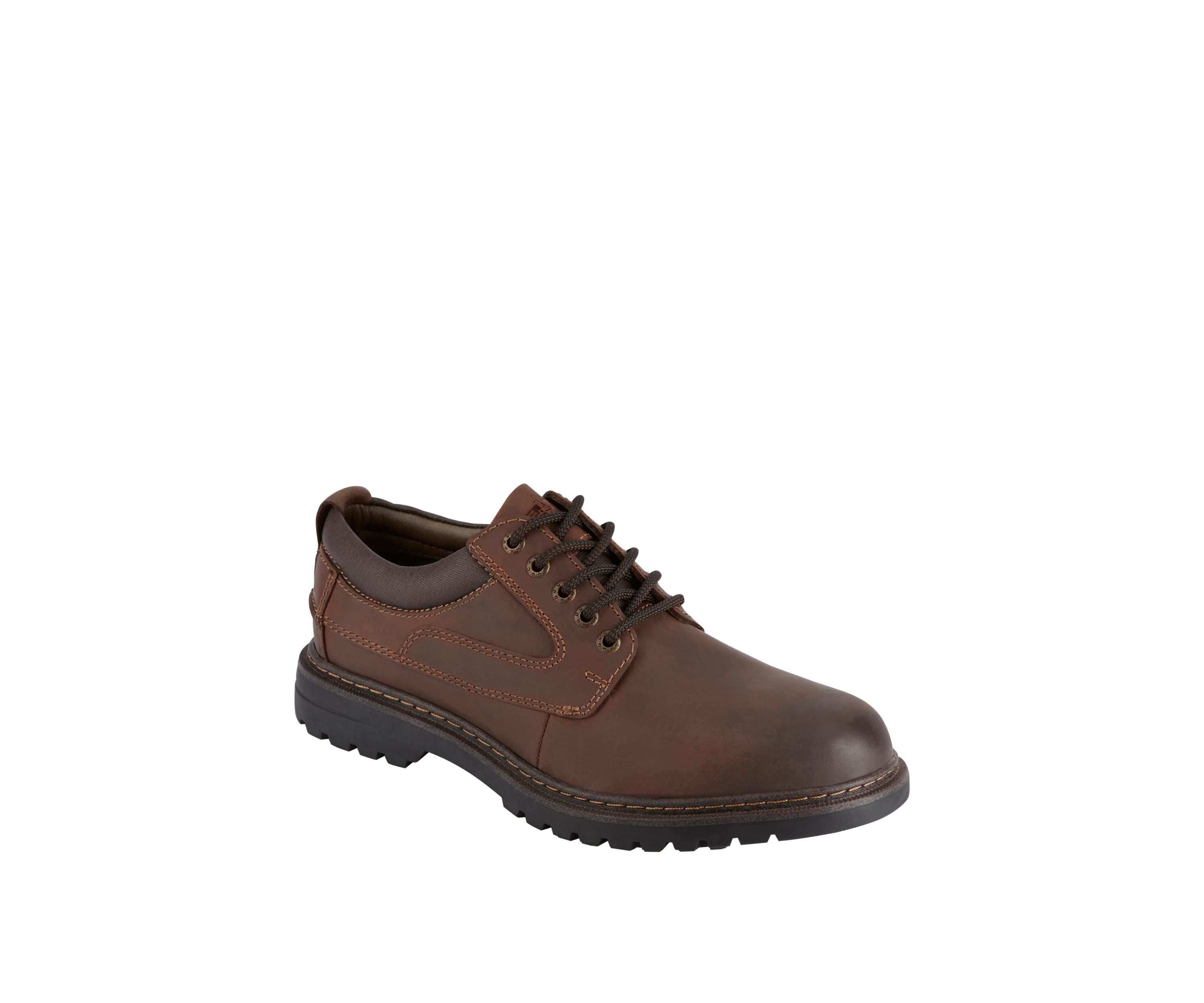 Mens Warden Leather Rugged Casual Oxford Shoe with Stain Defender