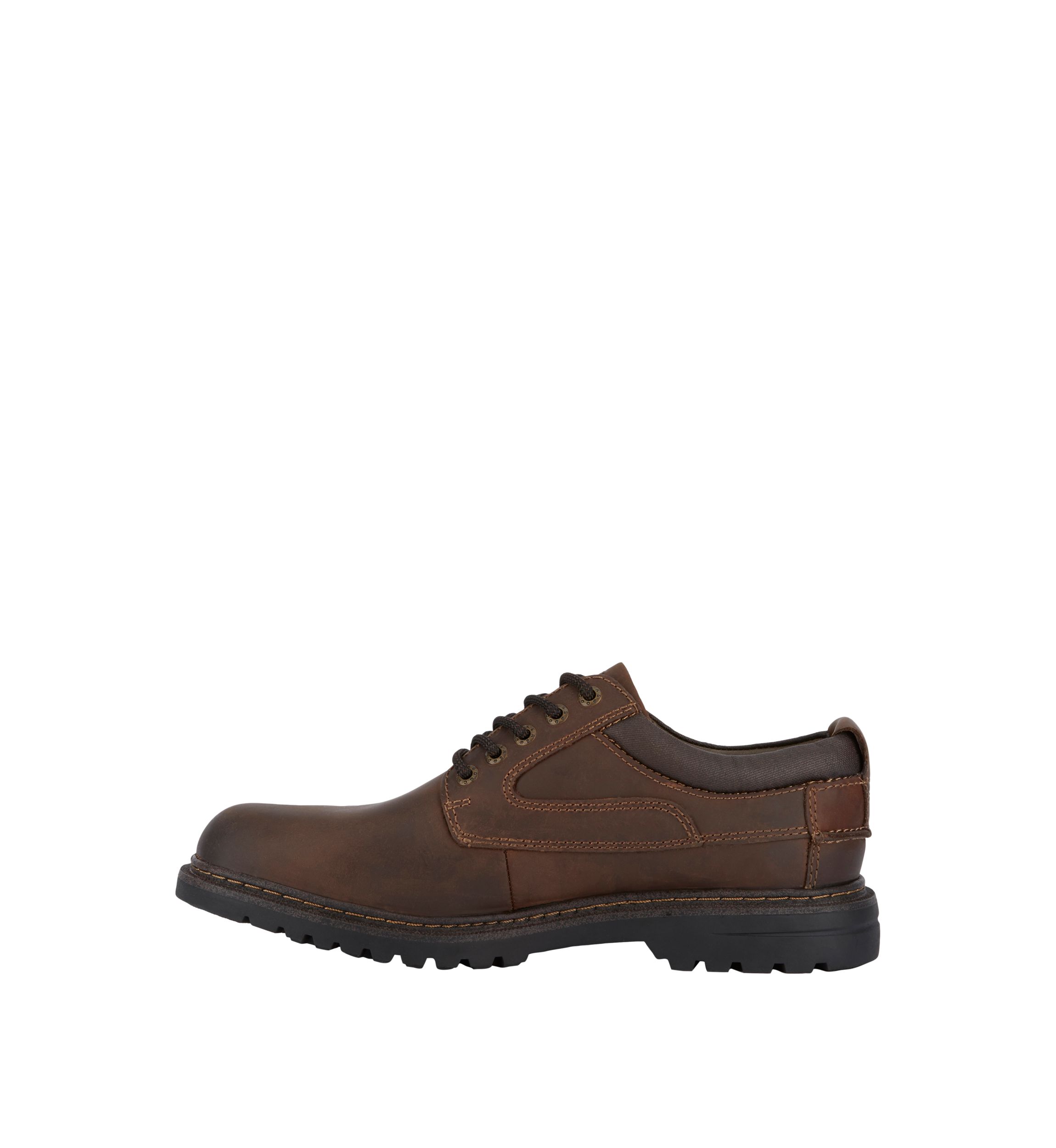 Mens Warden Leather Rugged Casual Oxford Shoe with Stain Defender