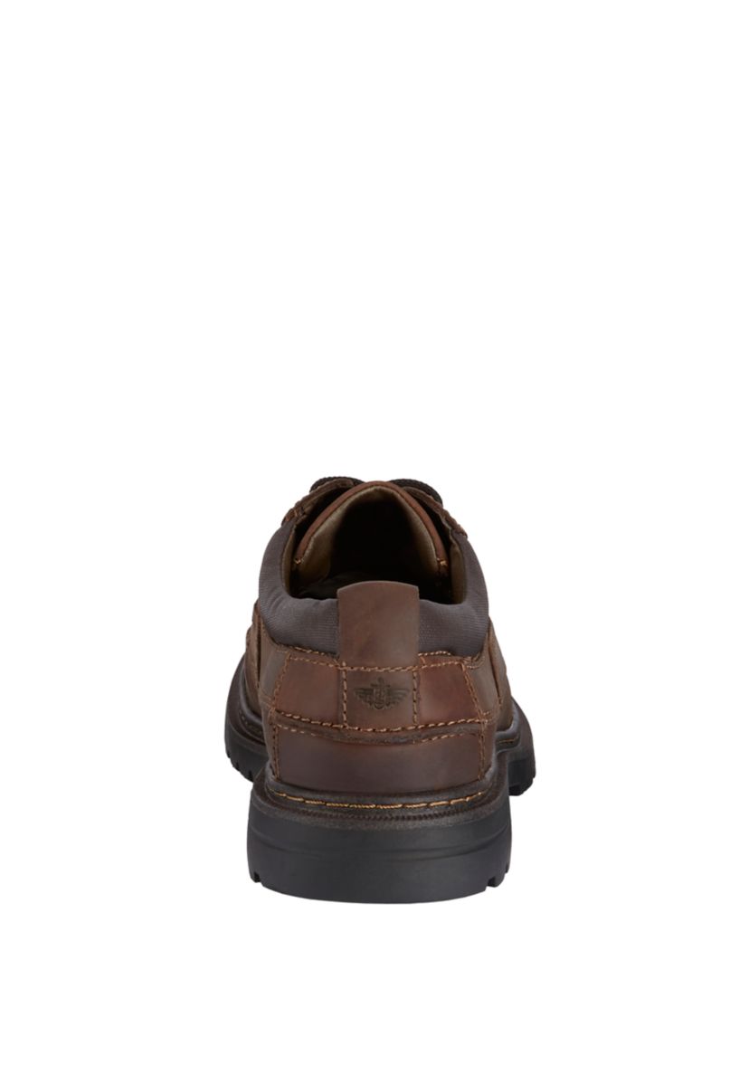Mens Warden Leather Rugged Casual Oxford Shoe with Stain Defender