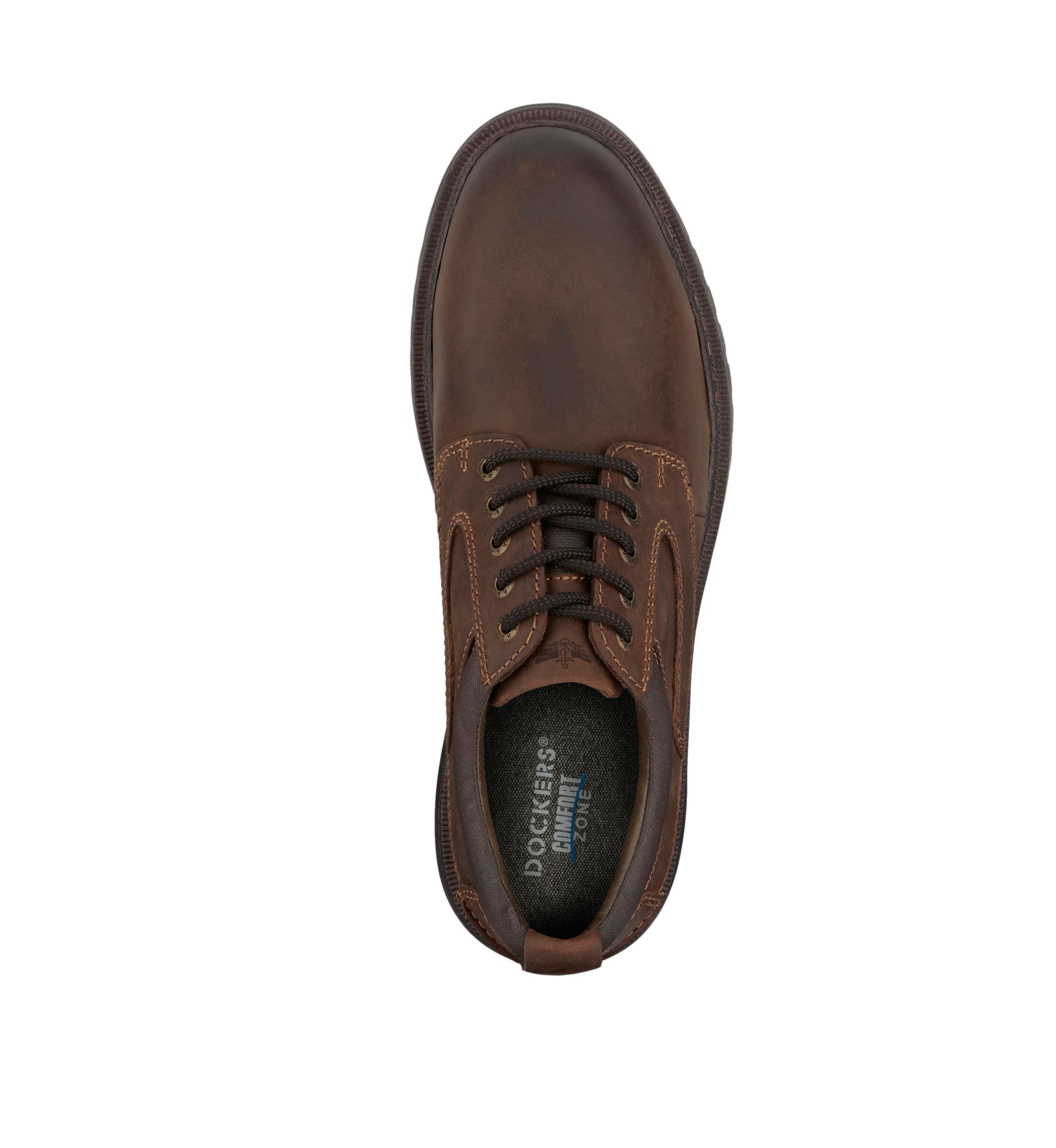 Mens Warden Leather Rugged Casual Oxford Shoe with Stain Defender