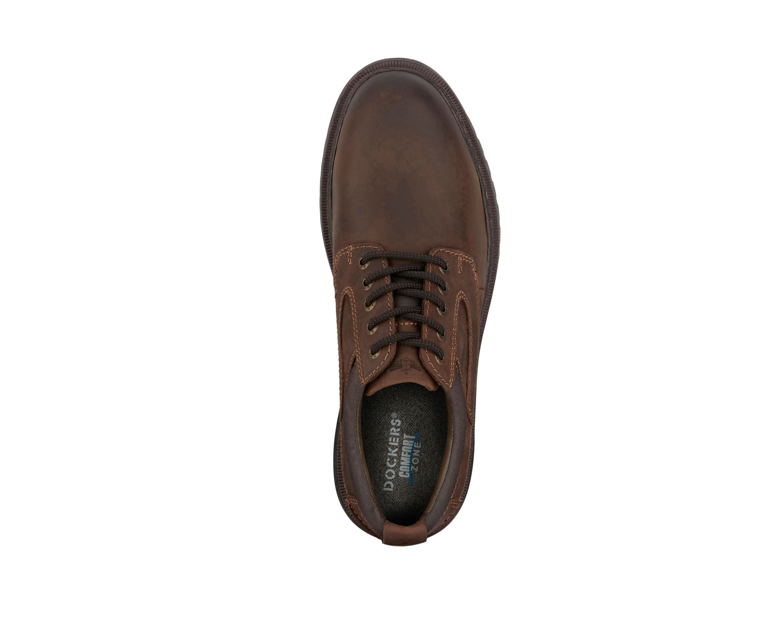 Mens Warden Leather Rugged Casual Oxford Shoe with Stain Defender