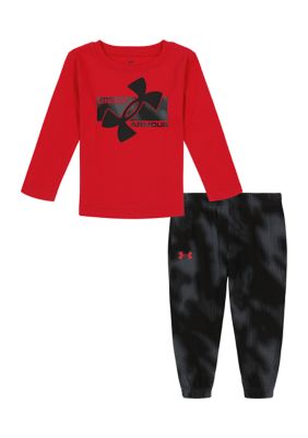 Under Armour Little Girls 2T-6X Long-Sleeve Valley Etch Fleece Sweatshirt &  Solid Jersey Leggings Set