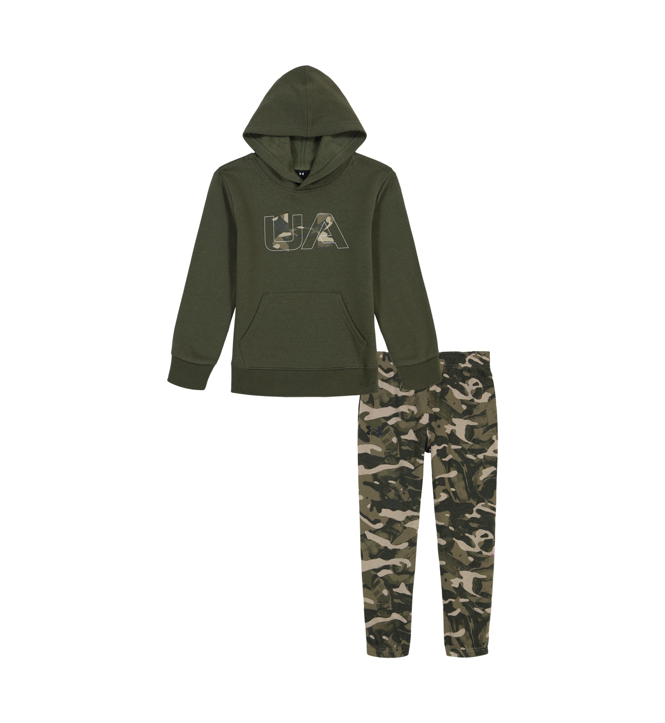 Toddler Boys Rival Graphic Hoodie and Camo Printed Joggers Set