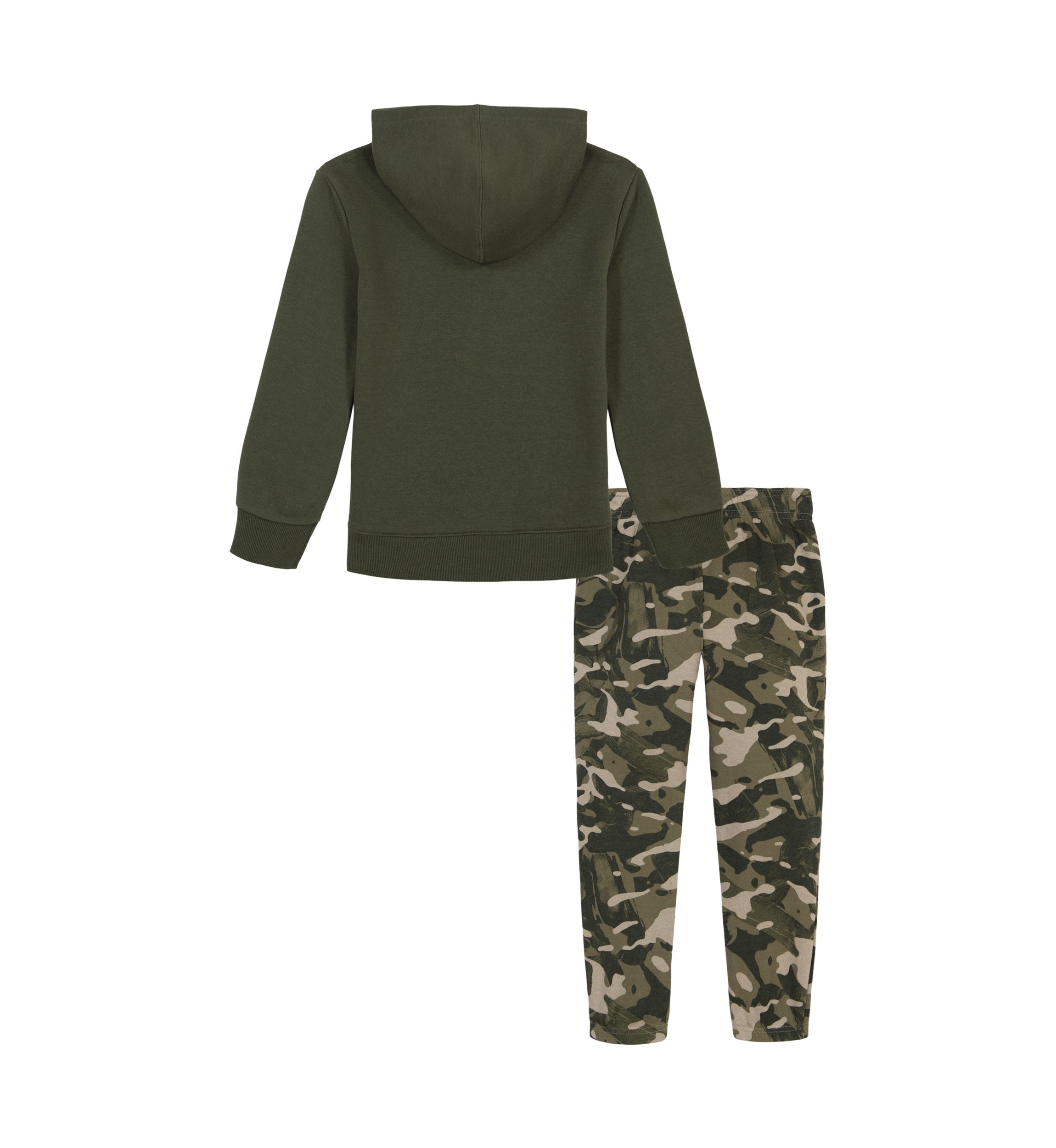 Toddler Boys Rival Graphic Hoodie and Camo Printed Joggers Set
