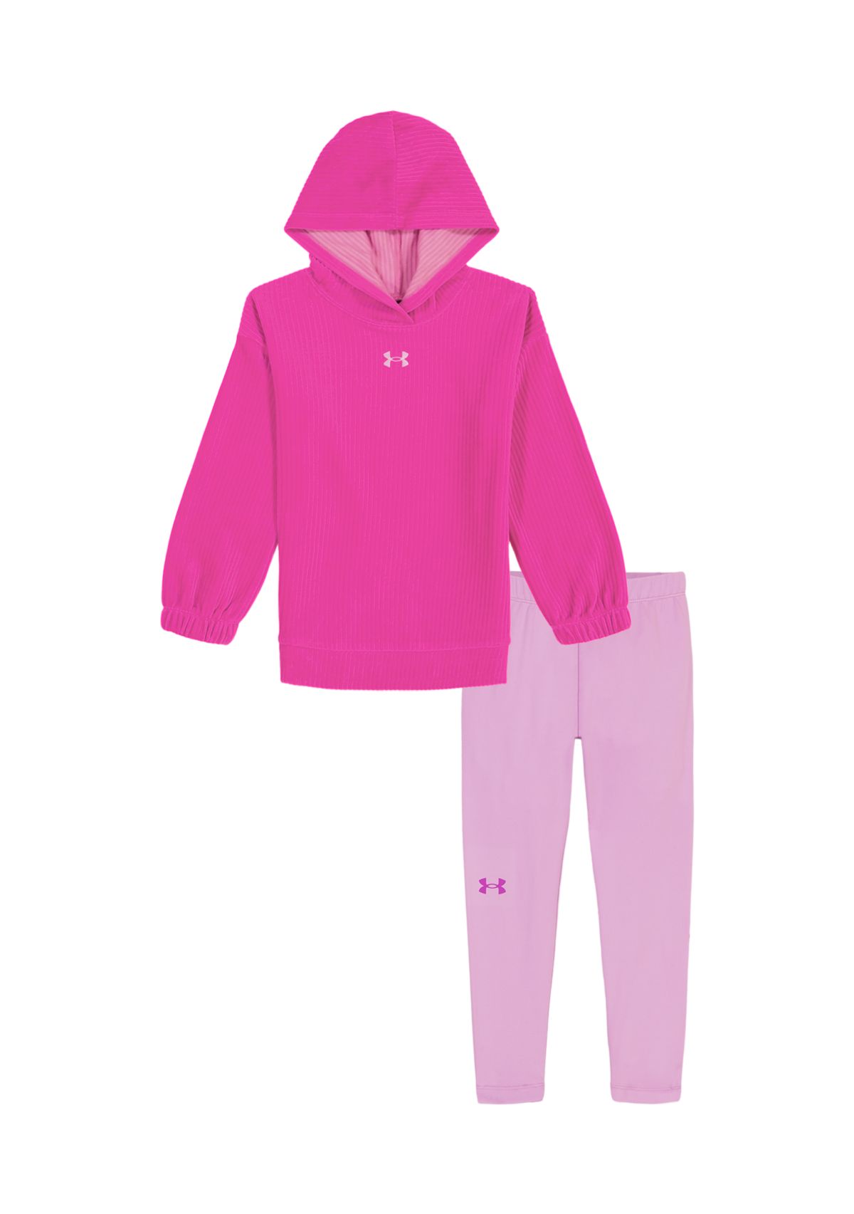 Baby Girls Ribbed Knit Hoodie and Leggings Set