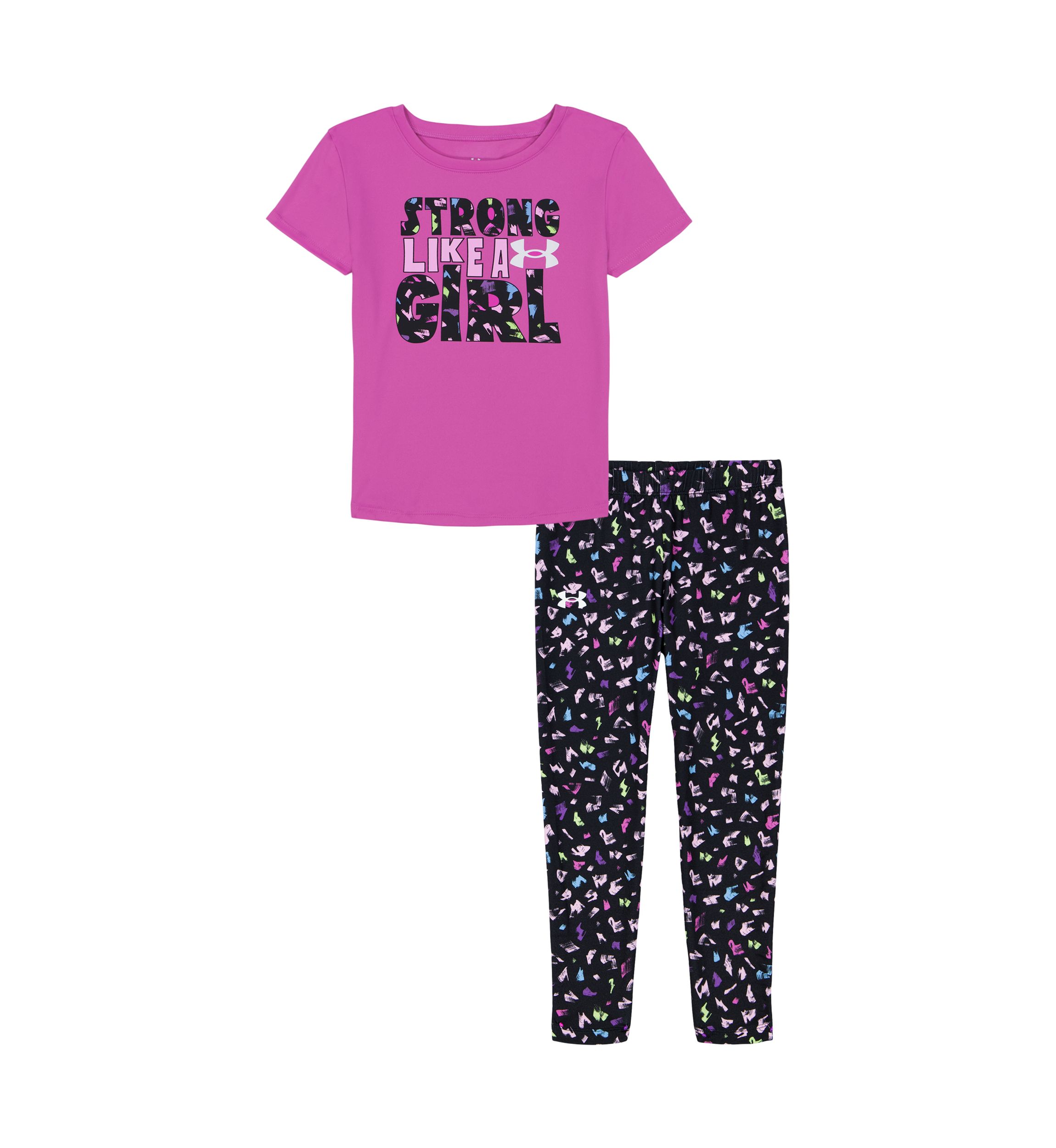 Baby Girls Graphic T-Shirt and Printed Leggings Set