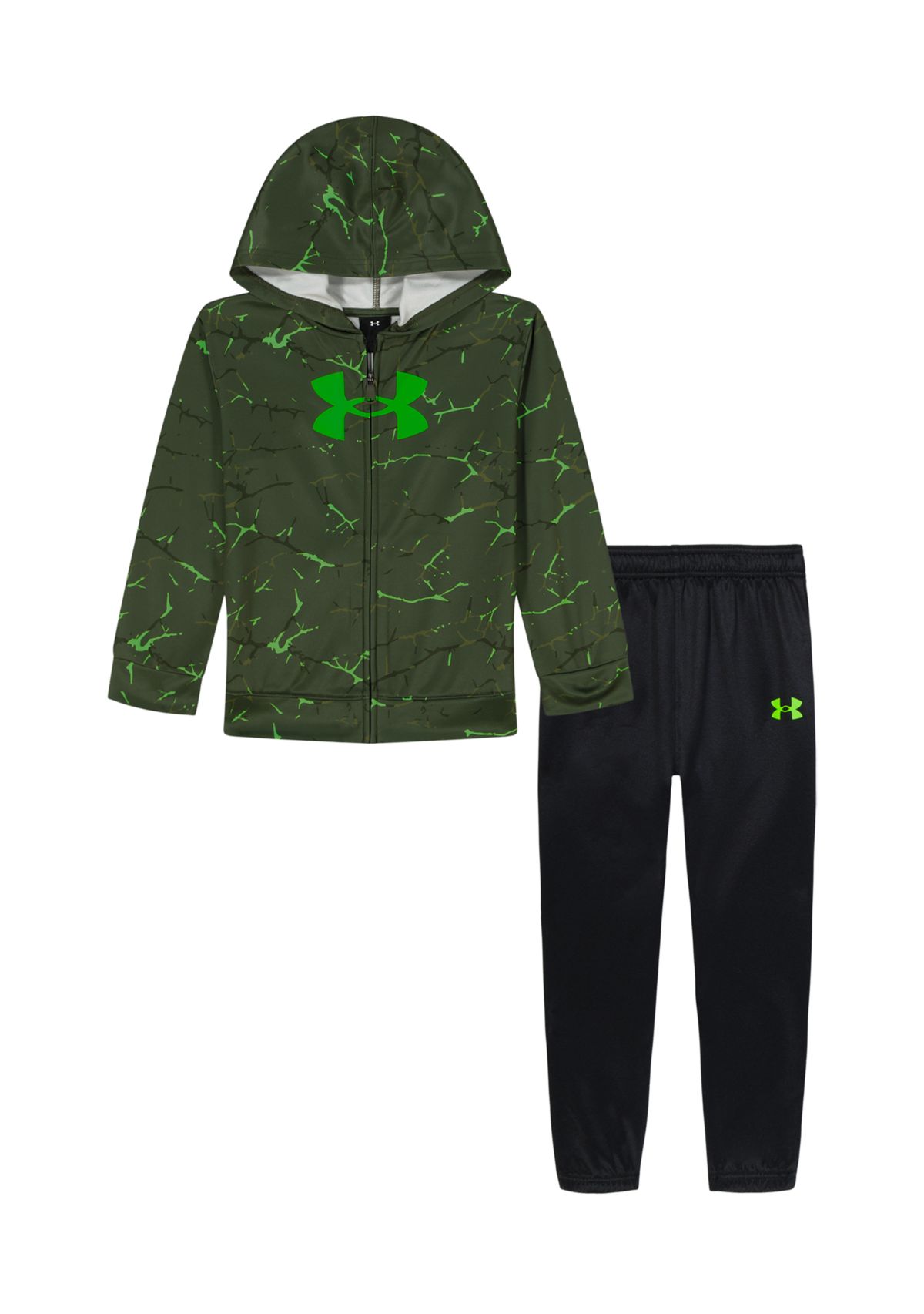 Baby Boys Printed Full Zip Hoodie and Pants Set