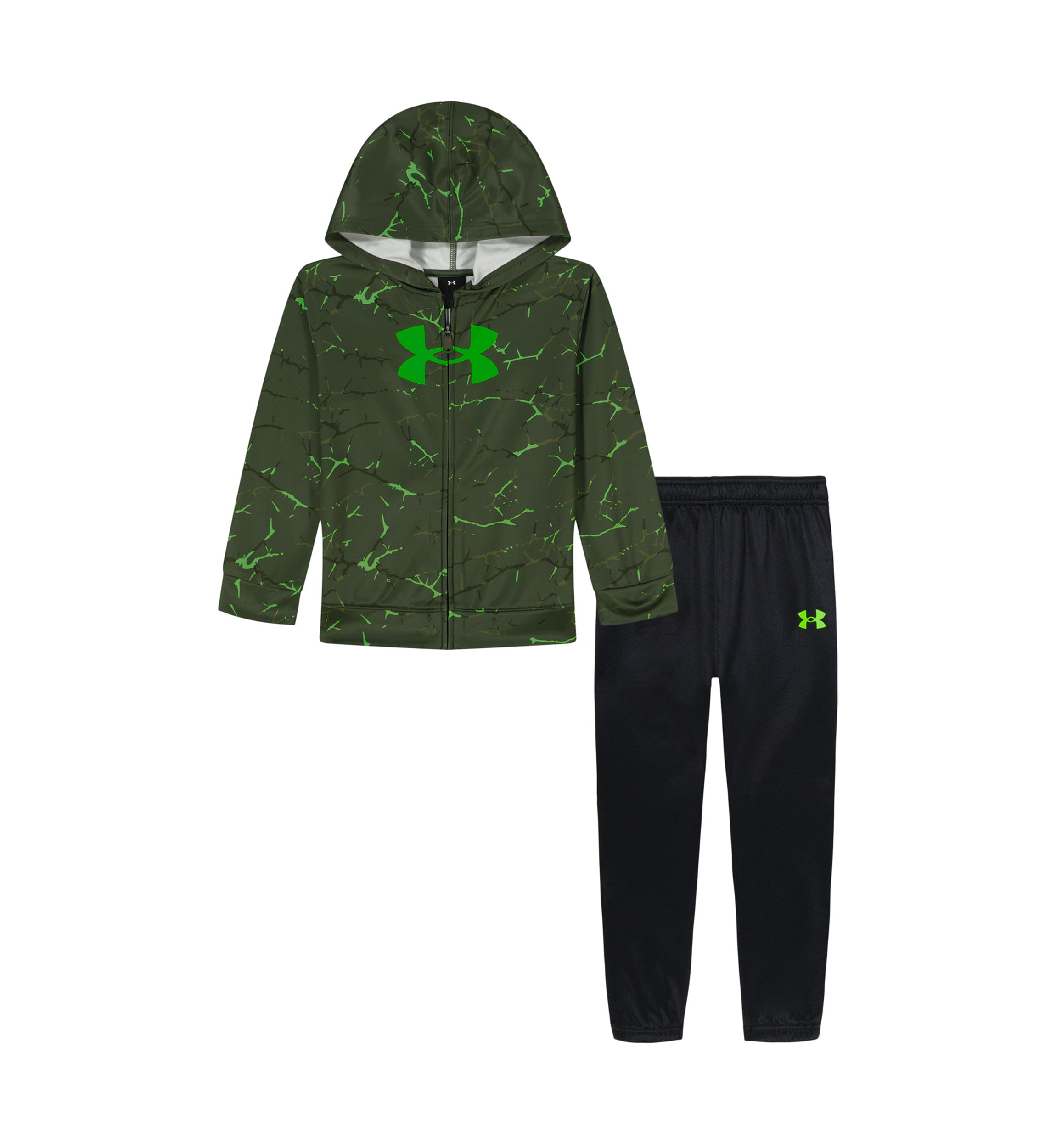 Baby Boys Printed Full Zip Hoodie and Pants Set