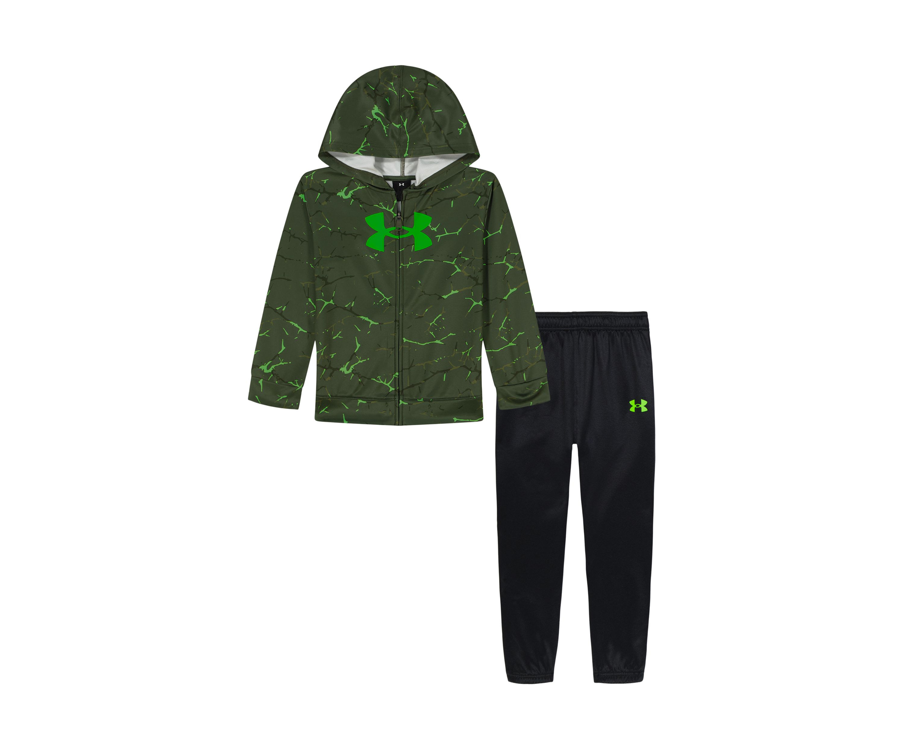 Toddler Boys Printed Full Zip Hoodie and Pants Set