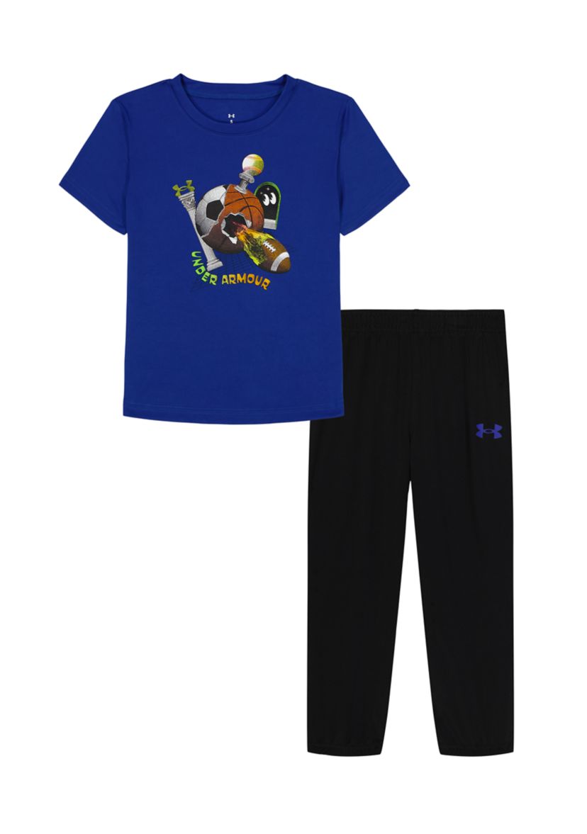 Baby Boys UA Tech Short Sleeve Jogger Set