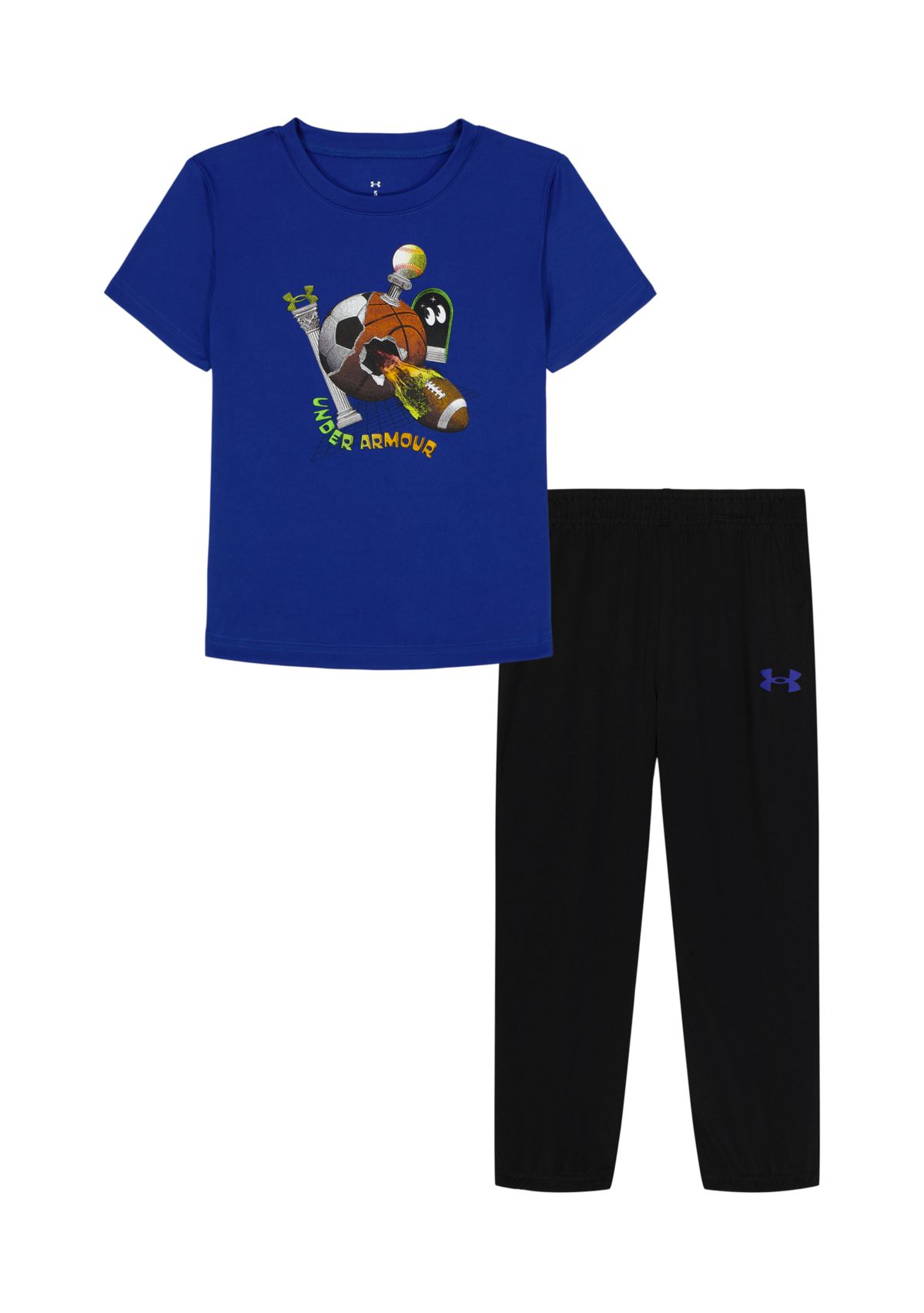 Toddler Boys UA Tech Short Sleeve Graphic T-Shirt and Jogger Pants Set
