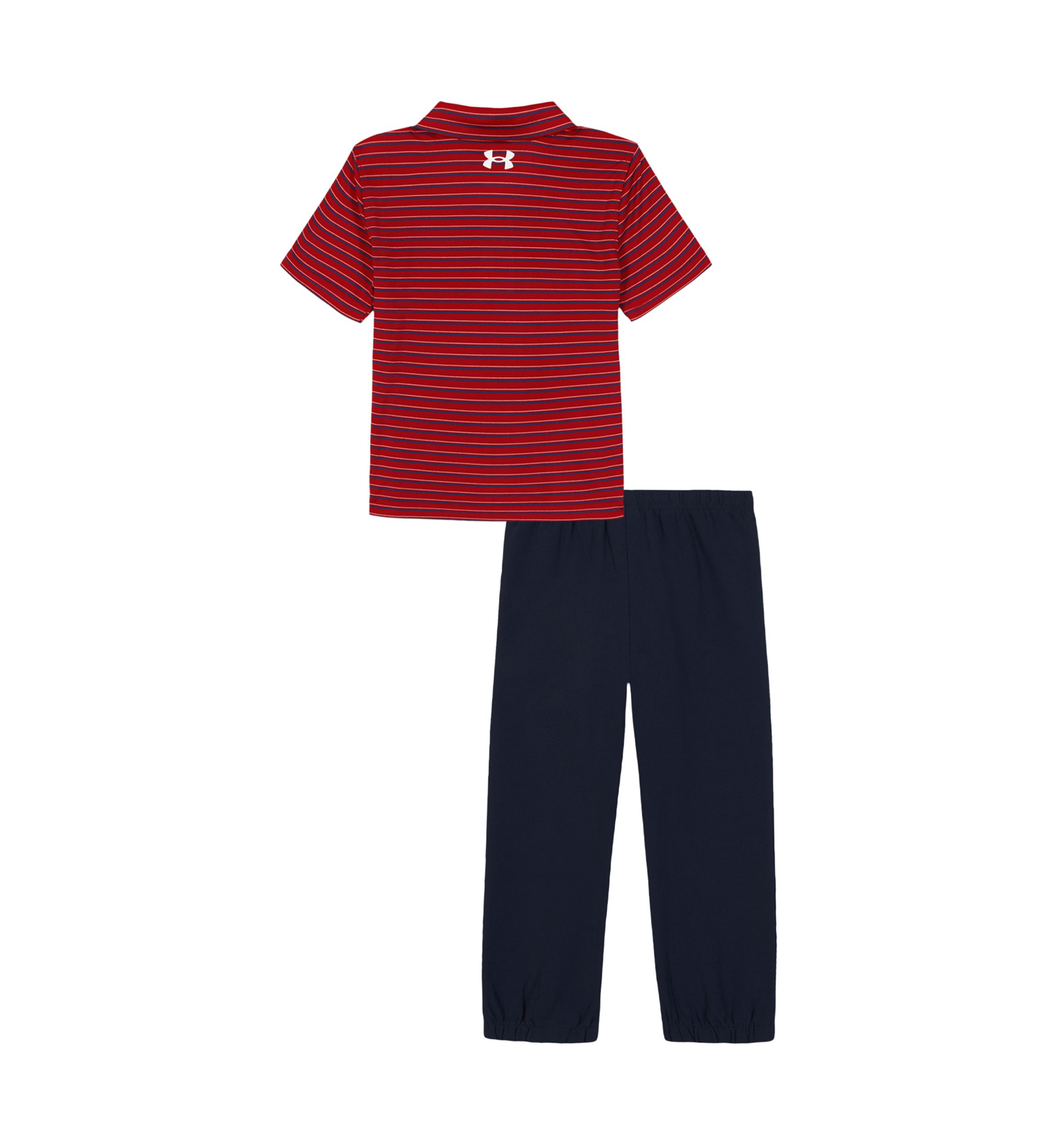 Toddler Boys Striped Polo Shirt and Jogger Set