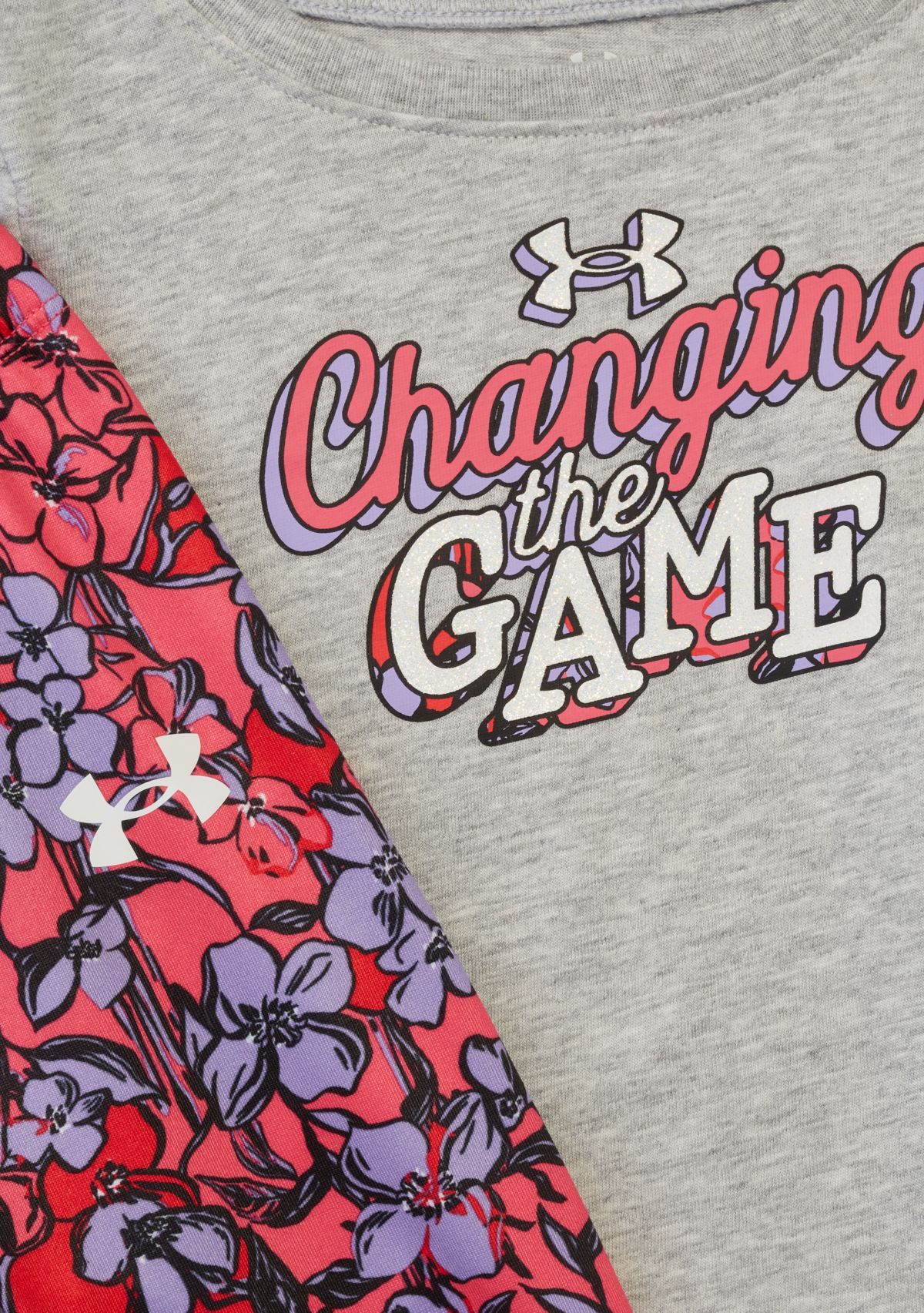 Toddler Girls Short Sleeve Shirt and Printed Leggings Set