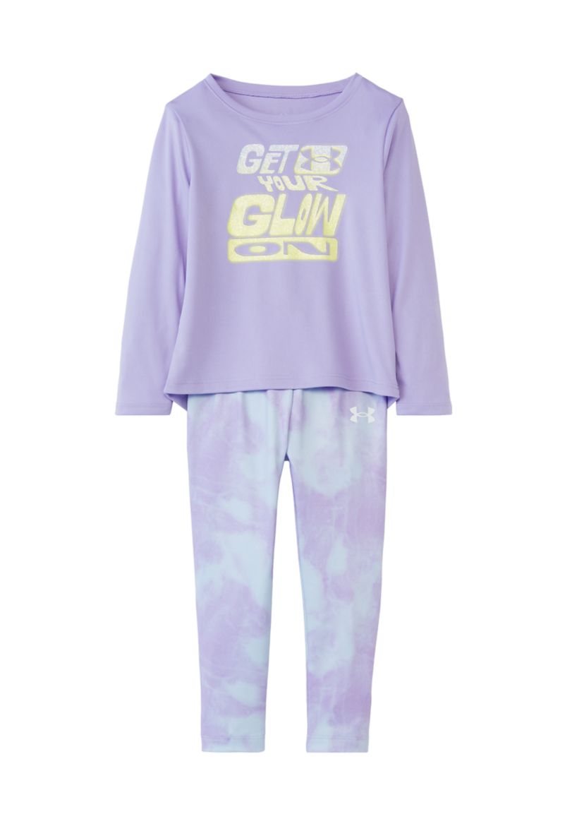 Baby Girls Graphic T-Shirt and Printed Legging Set 