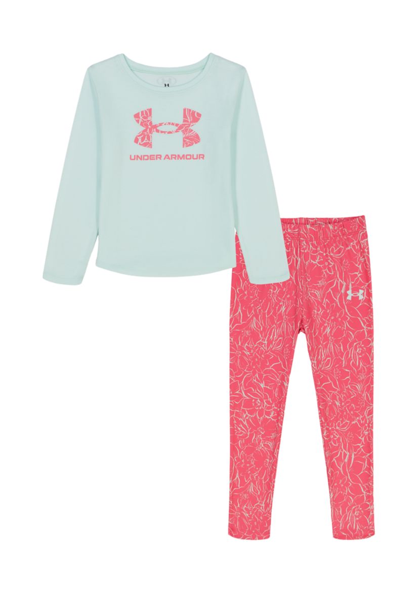Baby Girls Logo Graphic T-Shirt and Printed Legging Set 