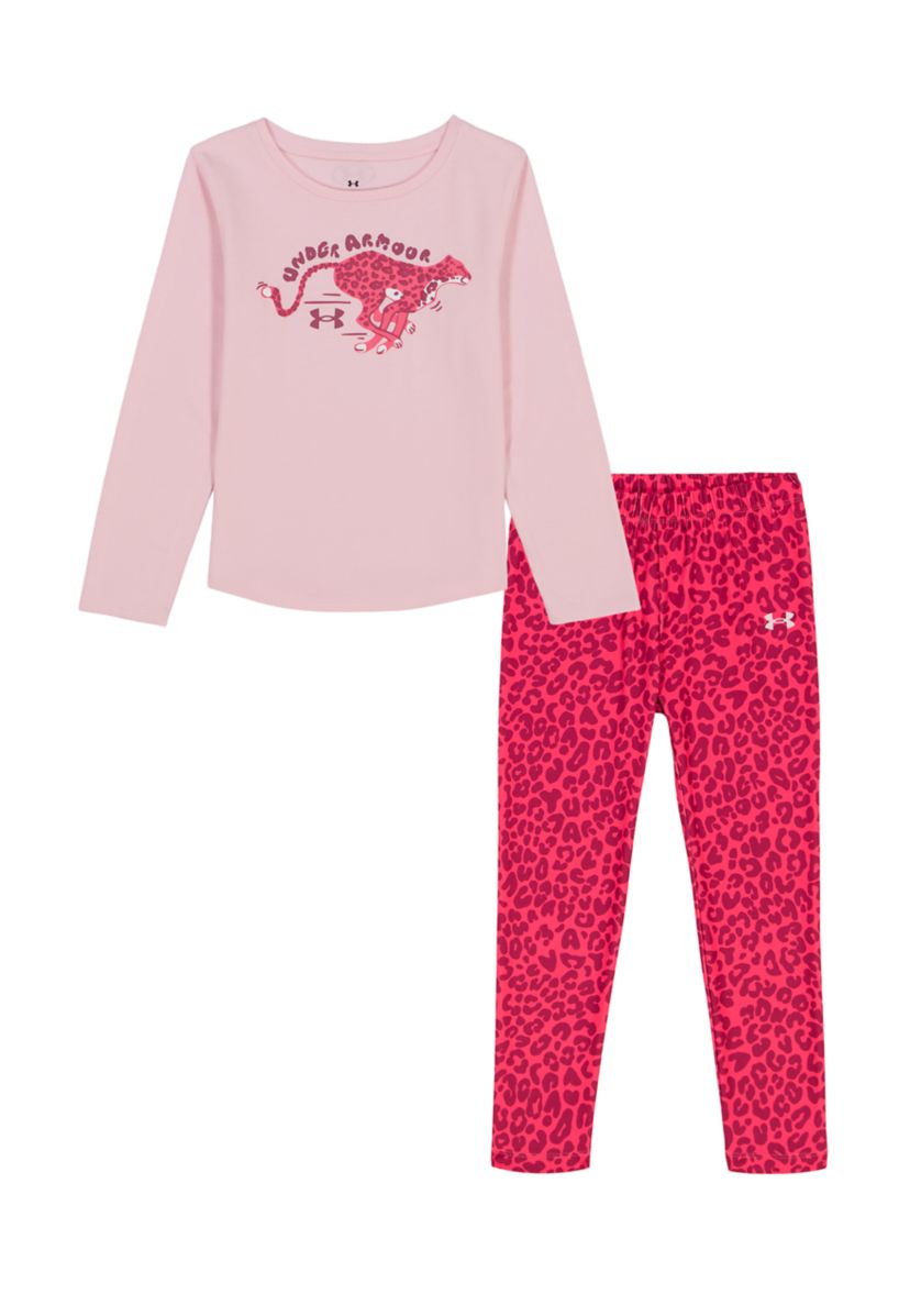 Toddlers Girls Long Sleeve Printed Leggings Set