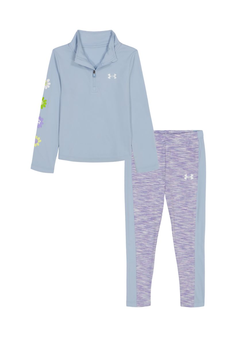 Toddler Girls Tech Twist 1/4 Zip Pullover and Leggings Set