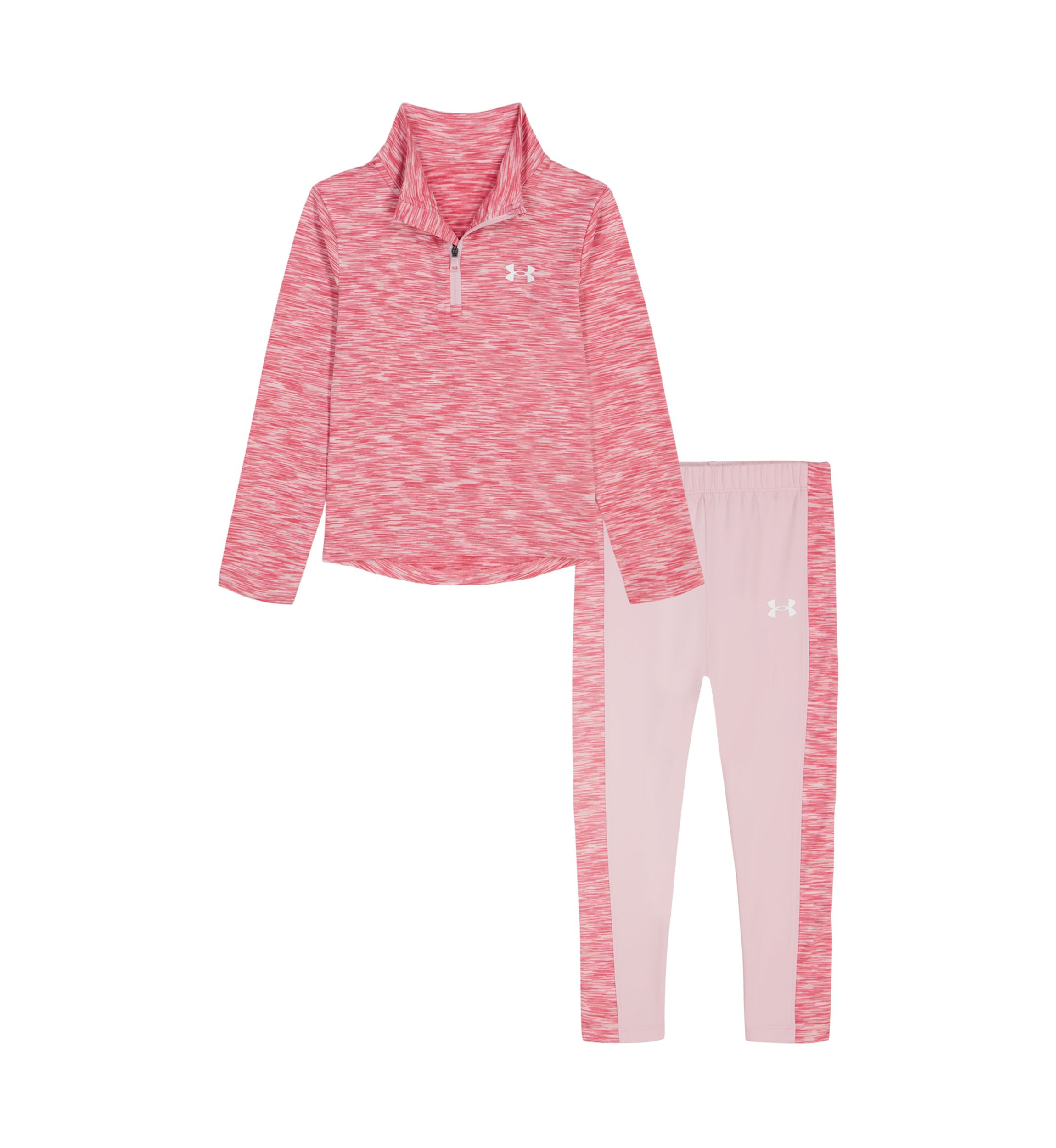 Baby Girls Printed 1/4 Zip Pullover and Leggings Set