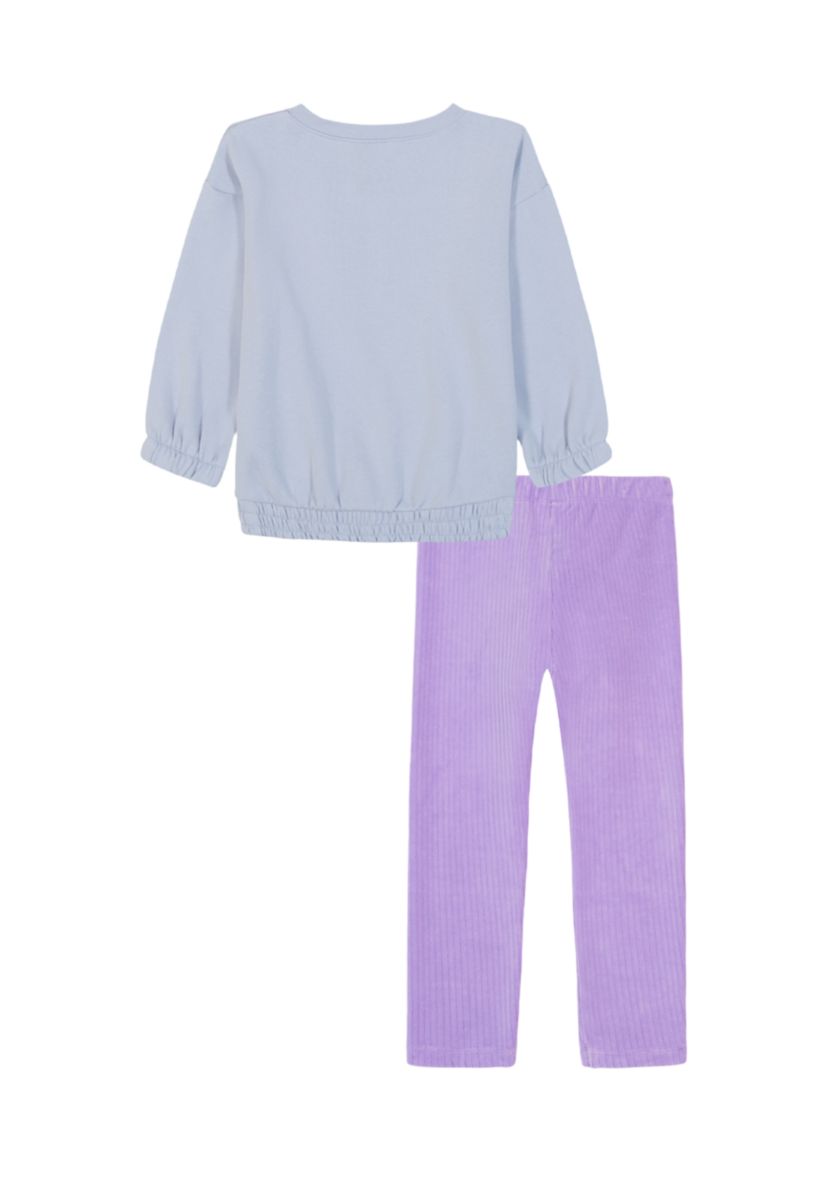 Baby Girls Ribbed Velour Set 