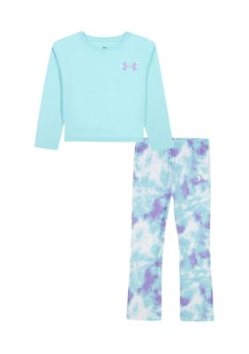 Under Armour Toddler Girls 2-Piece Butterfly Back Top wit Printed Legging Set, Blue, 4T