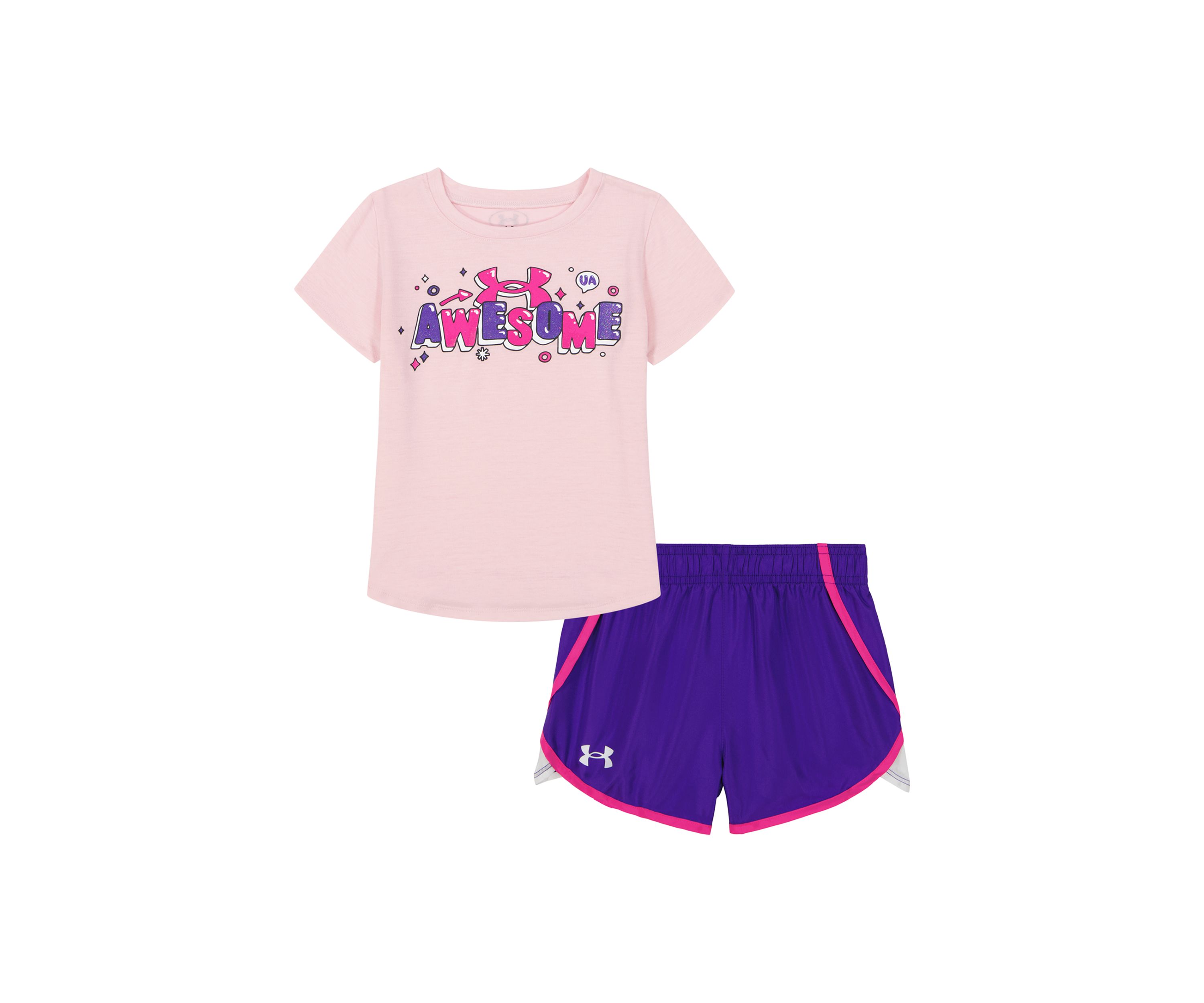 Toddler Girls Awesome Graphic T-Shirt and Shorts Set
