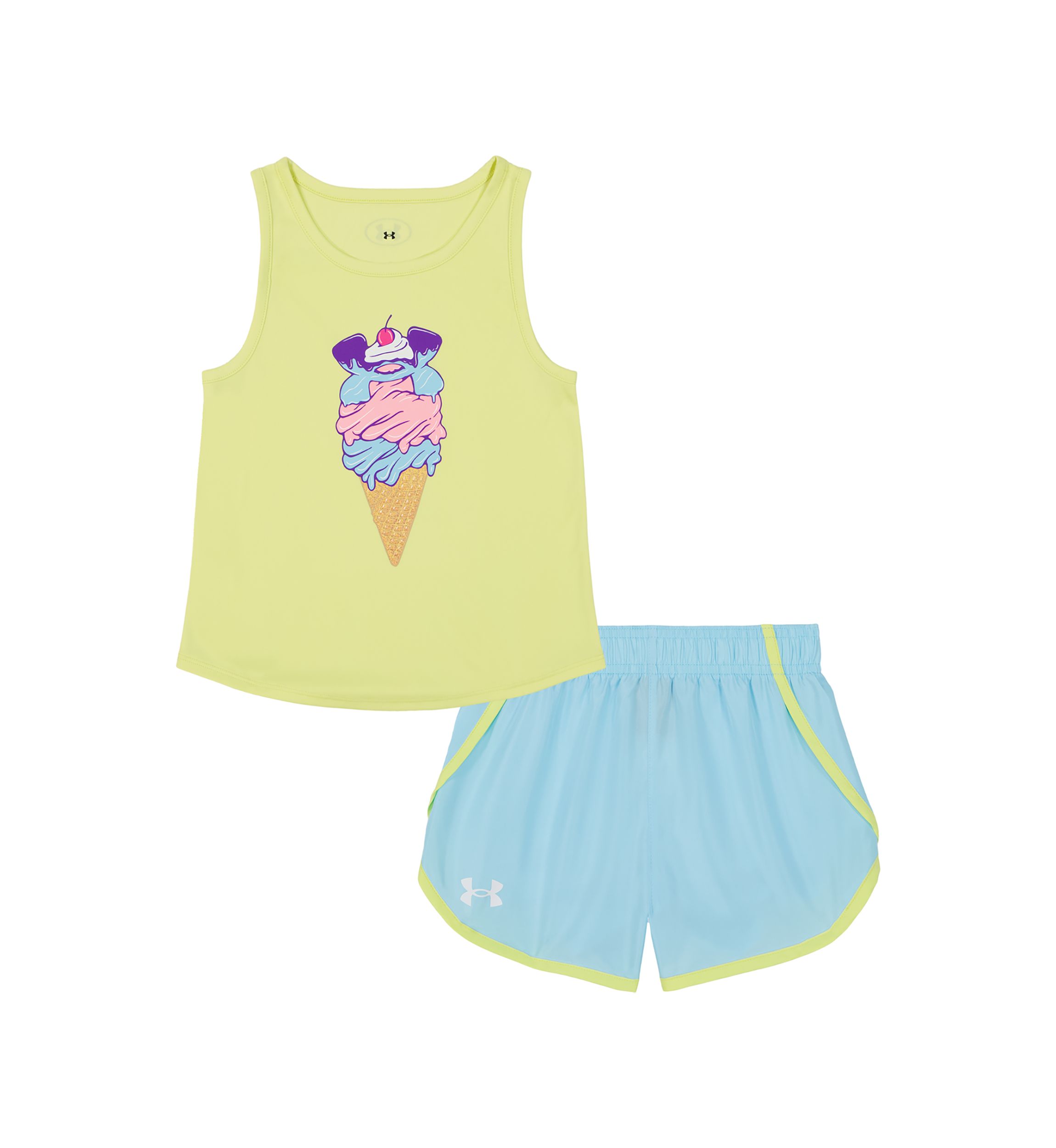 Toddler Girls Ice Cream Tank Top and Shorts Set
