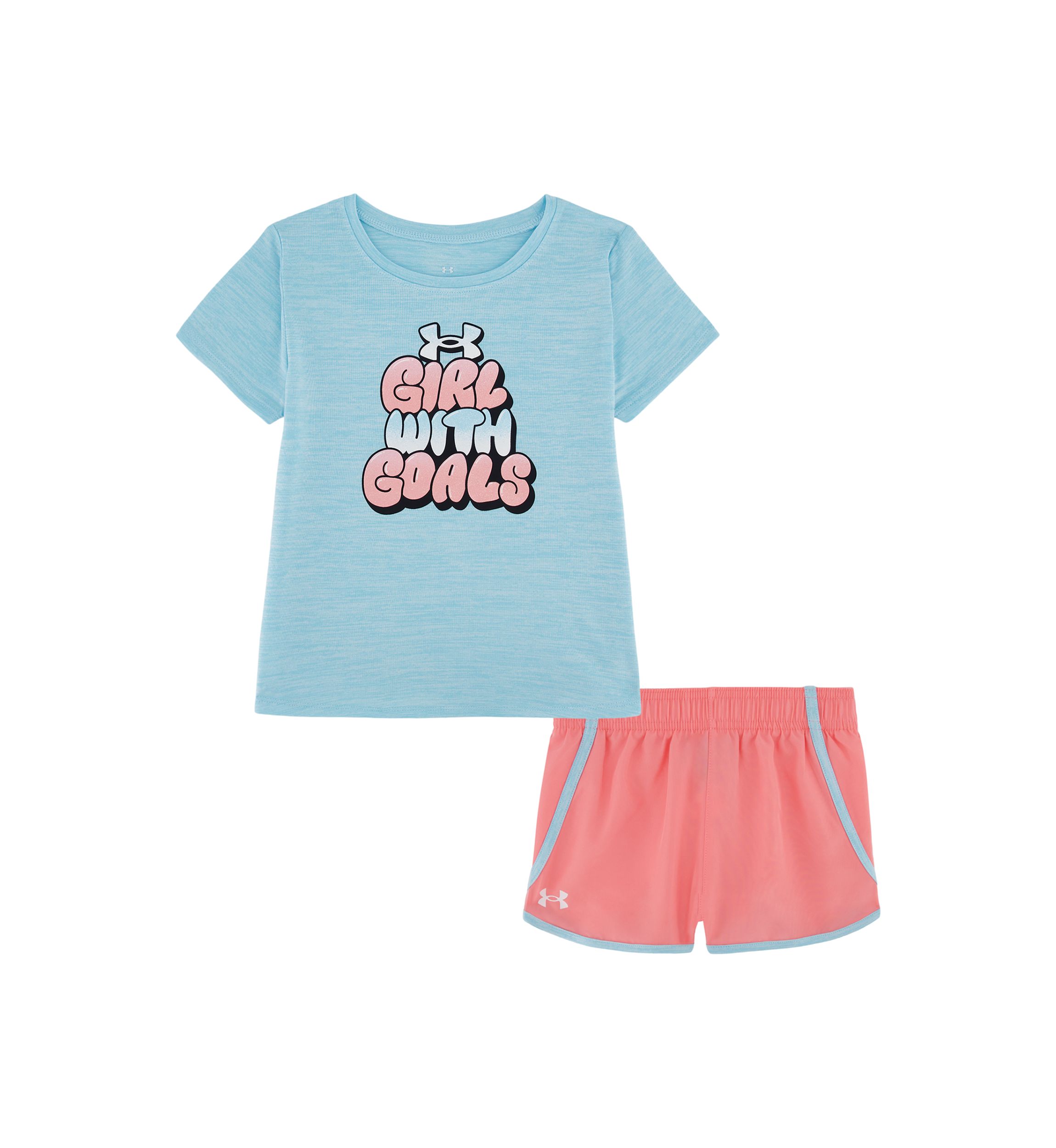 Toddler Girls Girl with Goals Graphic T-Shirt and Shorts Set