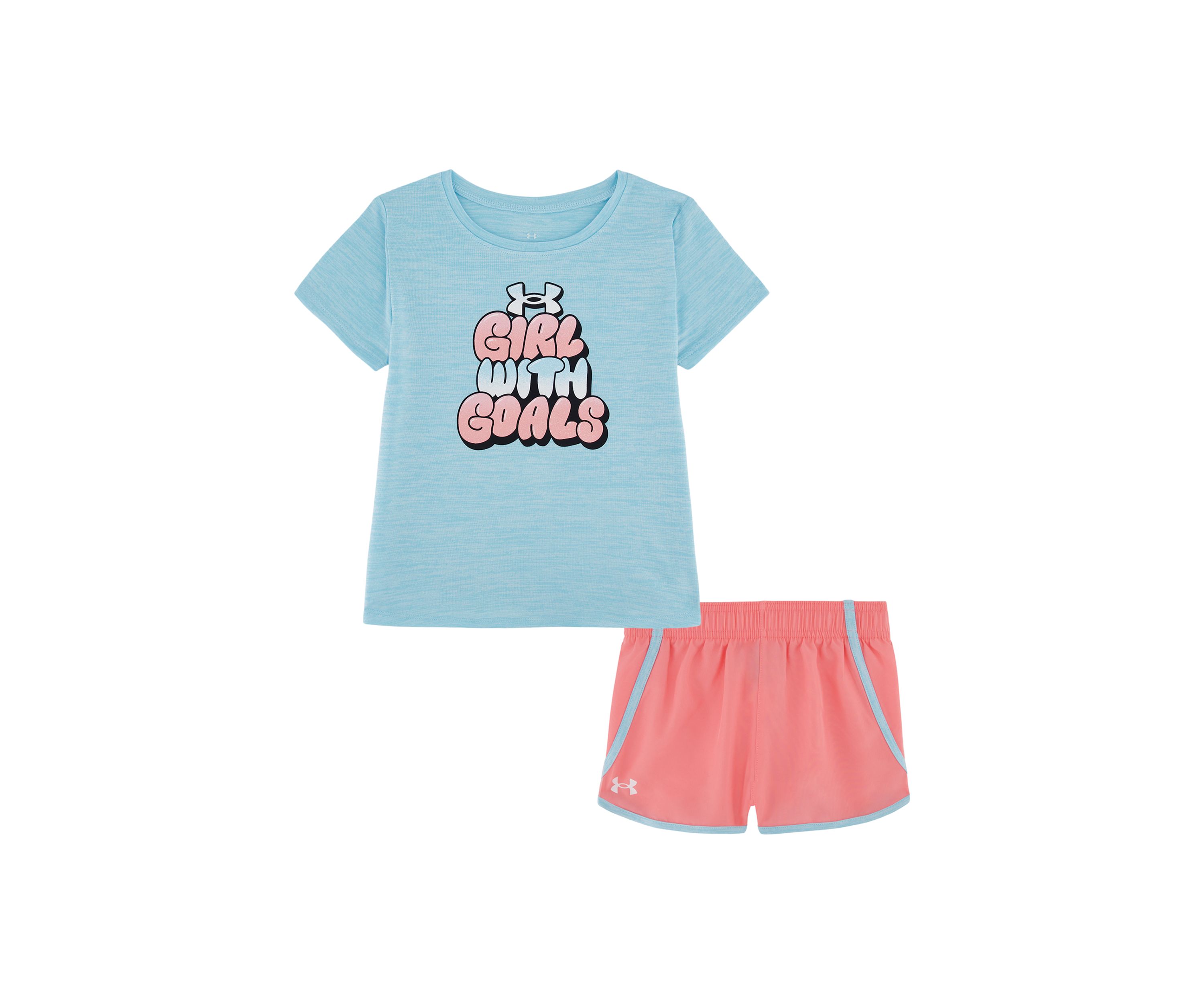 Toddler Girls Girl with Goals Graphic T-Shirt and Shorts Set