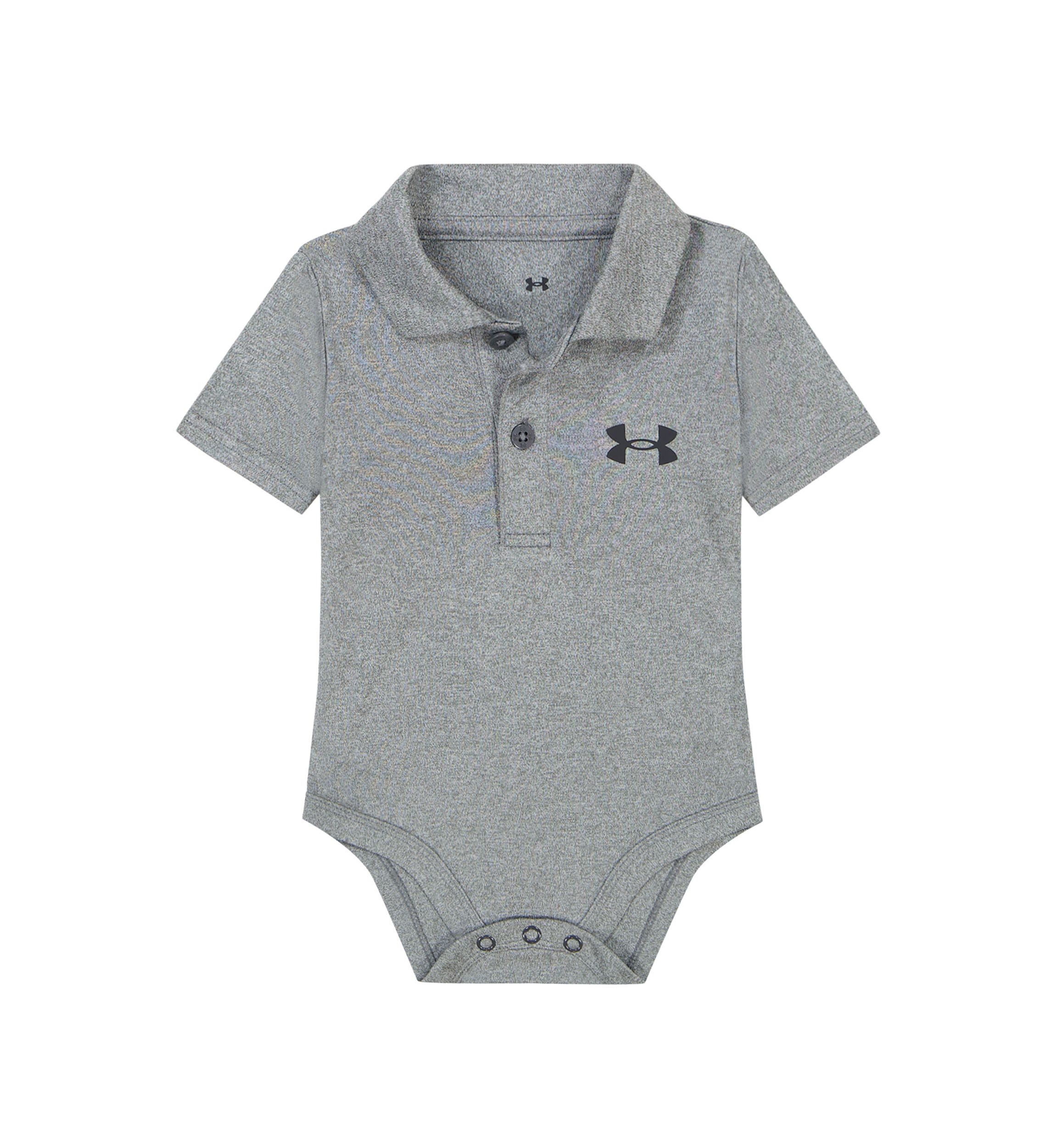Baby Boys Solid Polo Bodysuit