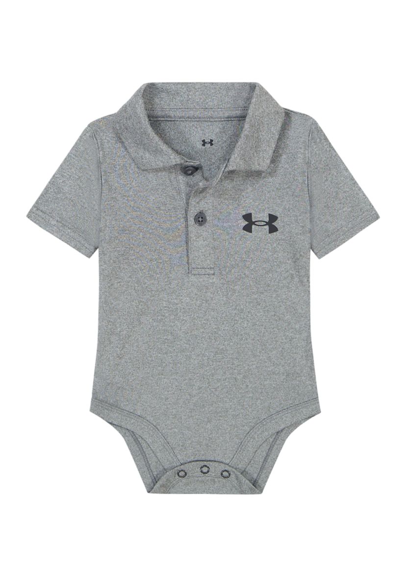 Baby Boys Solid Polo Bodysuit
