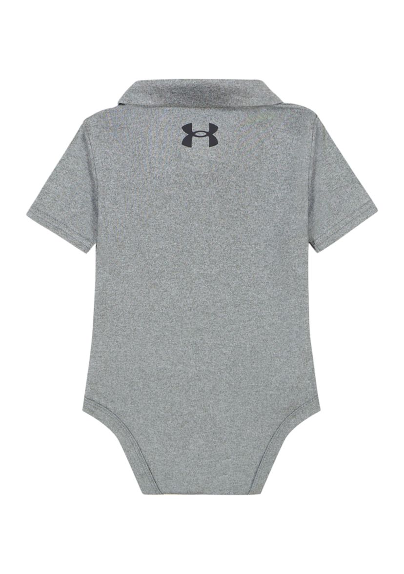 Baby Boys Solid Polo Bodysuit