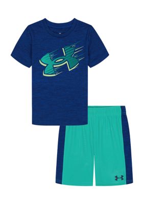 Under Armour Baby Boys Tech Moves Short Sleeve Set, Navy Blue, 12 Months
