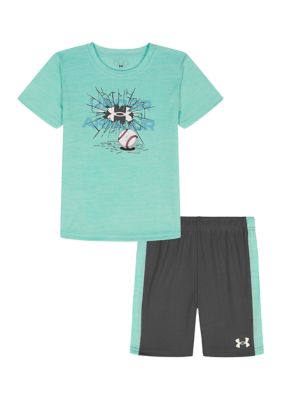Under Armour Toddler Boys Tech Break Set, Turquoise, 3T