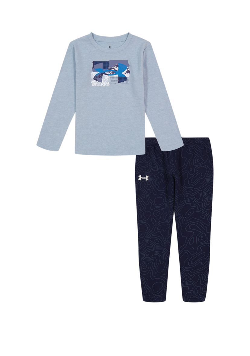 Toddler Boys Mountain Logo Graphic T-Shirt and Joggers Set