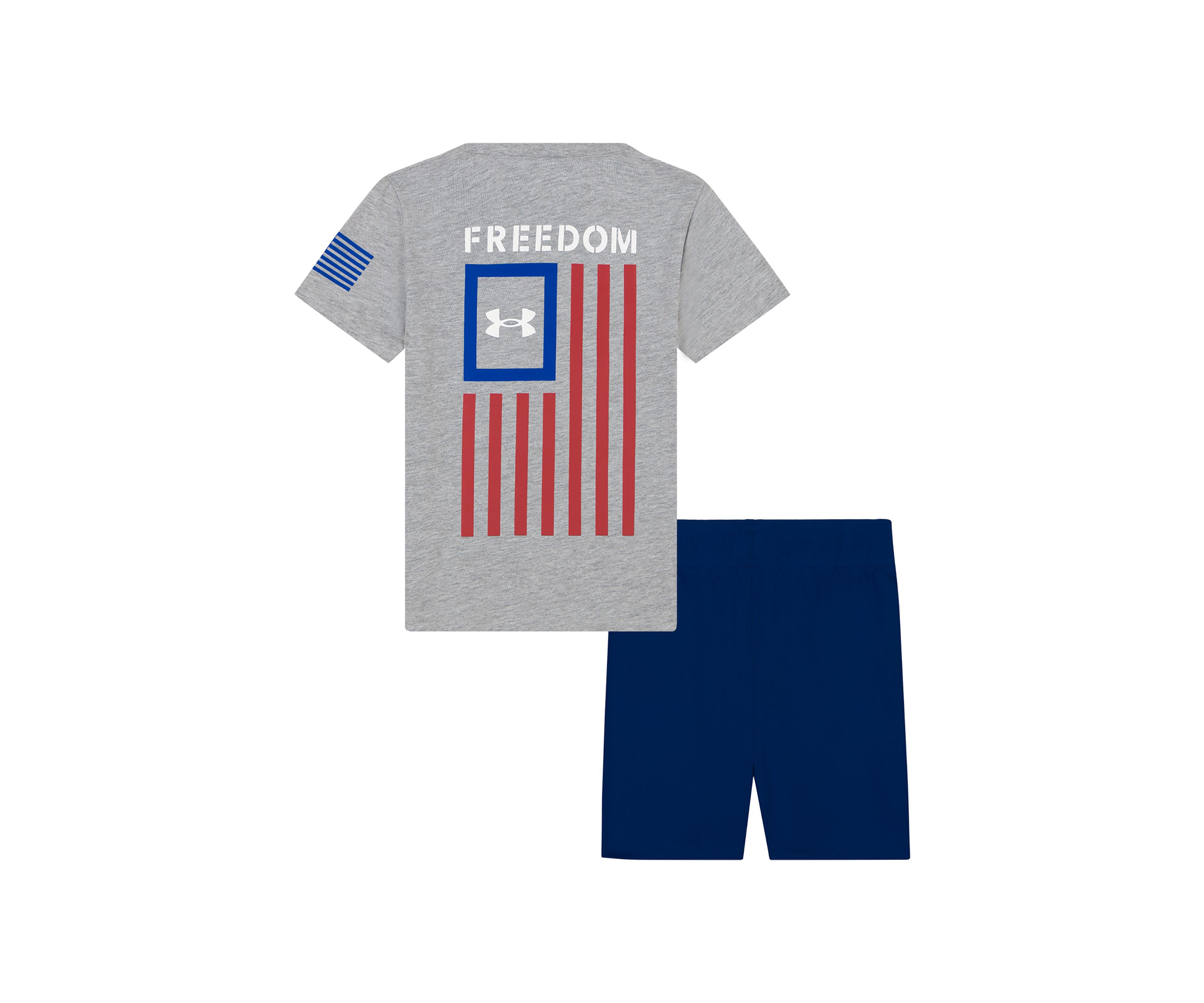 Toddler Boys Freedom Flag Graphic T-Shirt and Shorts Set