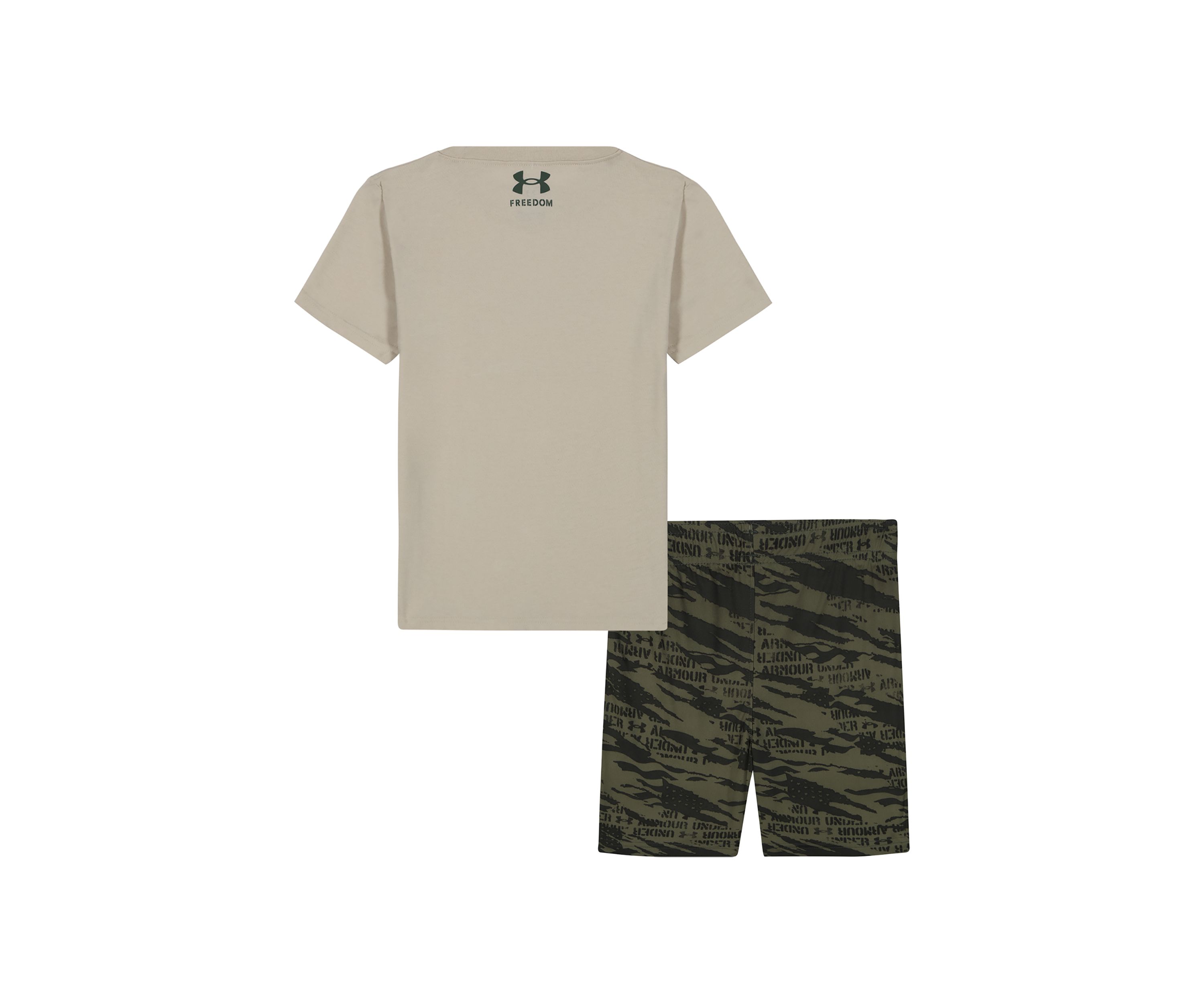 Toddler Boys Flag Camo Graphic T-Shirt and Printed Shorts Set