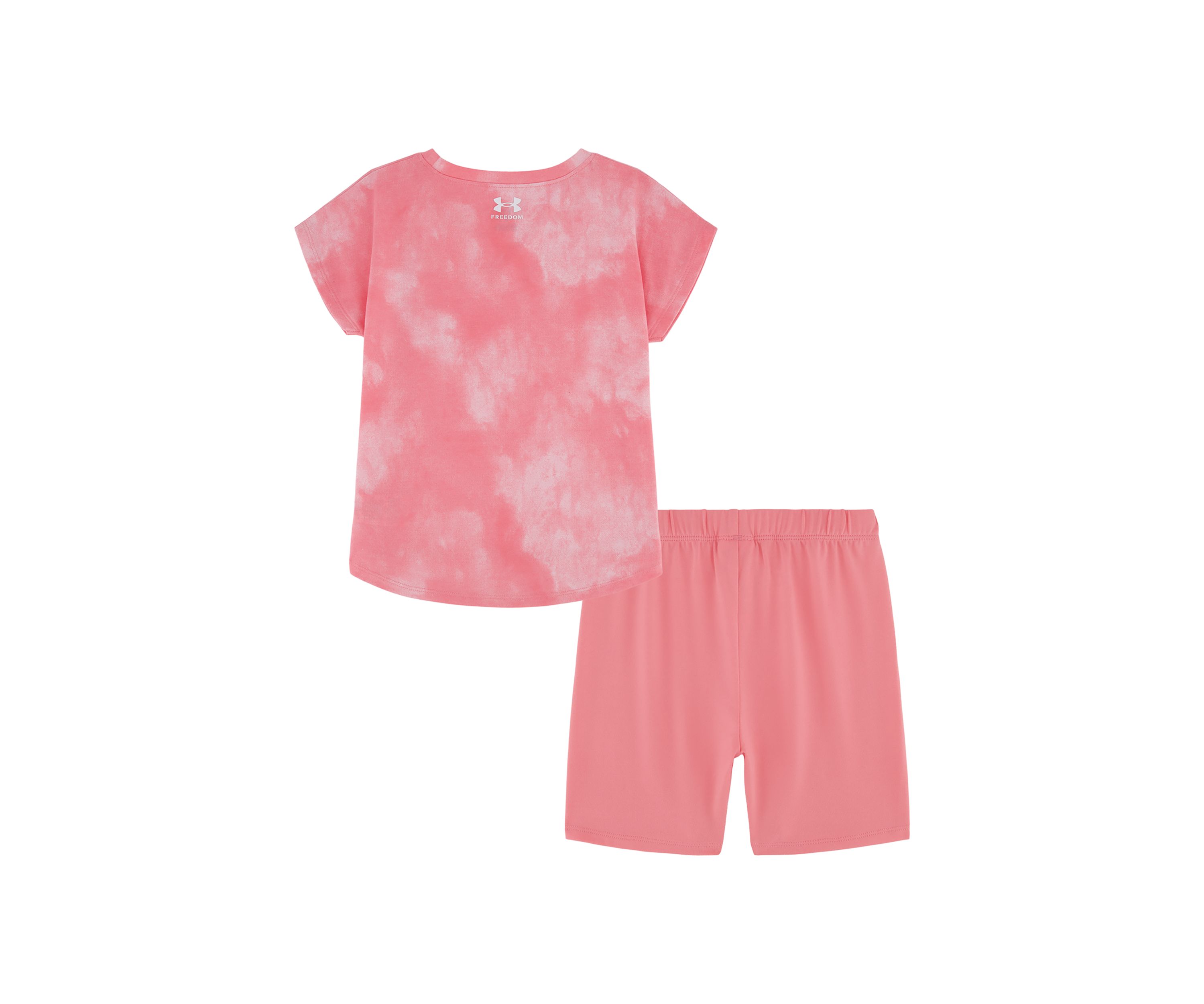 Toddler Girls Flag Graphic Tie Dye T-Shirt and Shorts Set