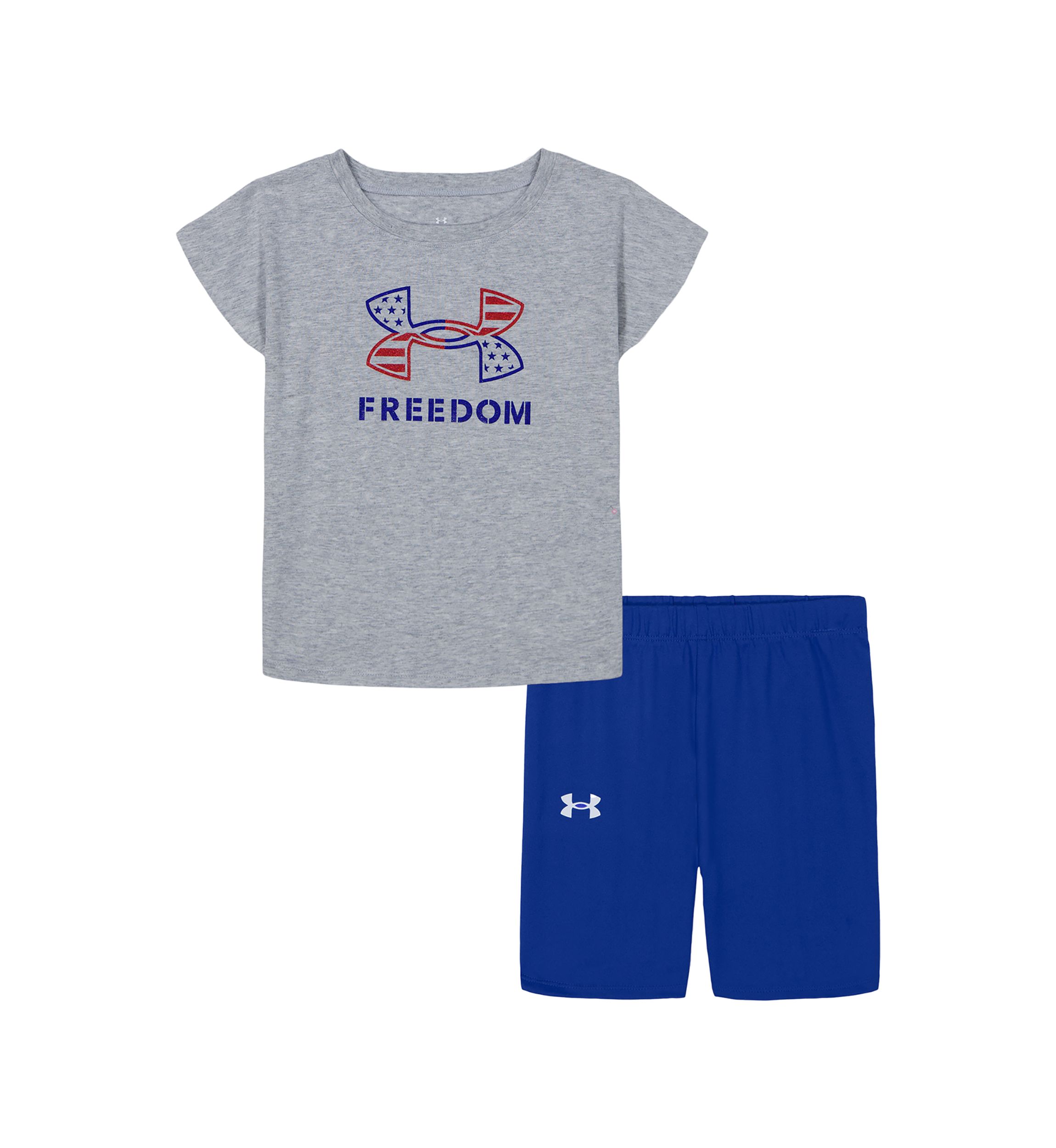 Baby Girls Freedom Logo Graphic T-Shirt and Bike Shorts Set