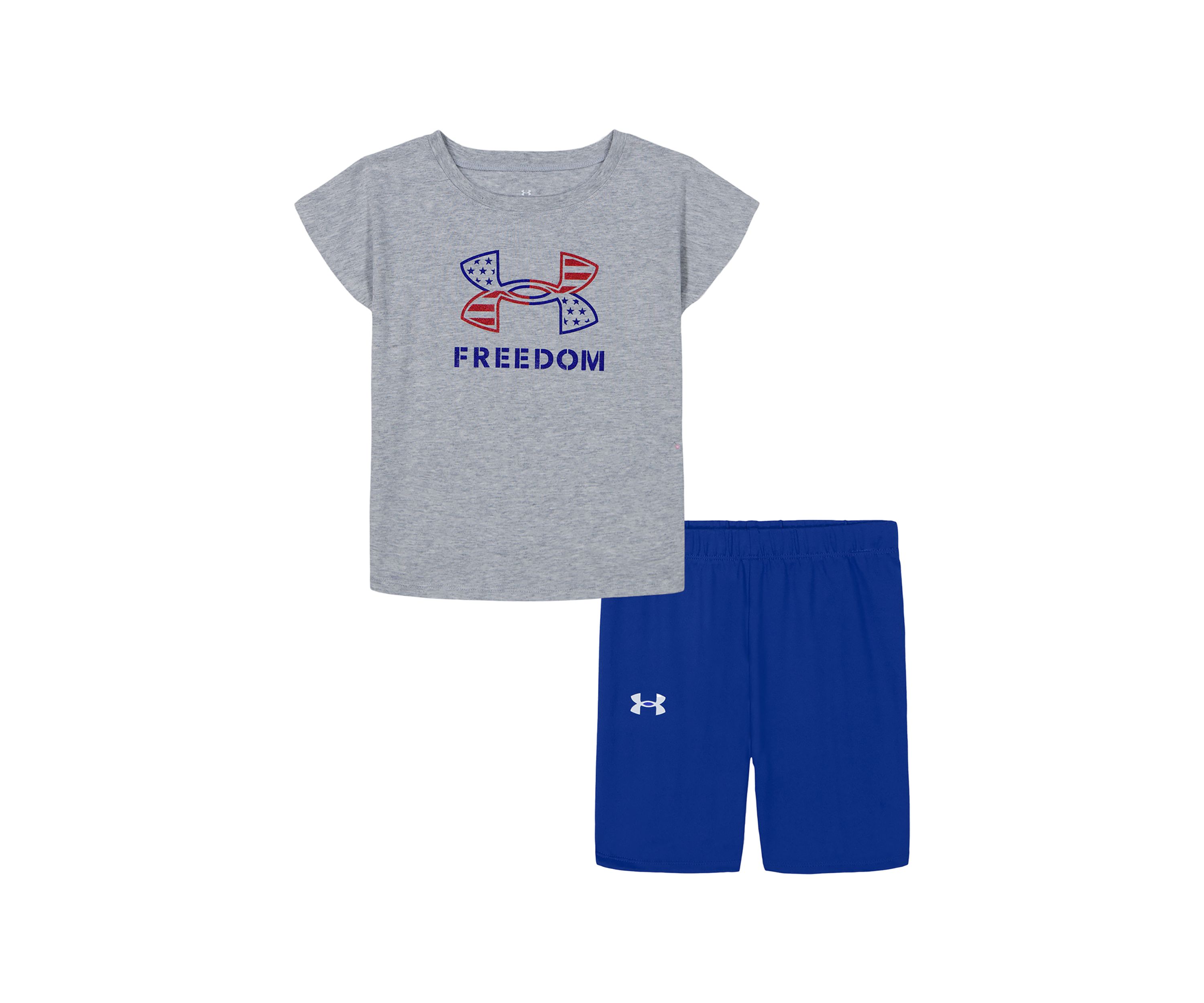 Baby Girls Freedom Logo Graphic T-Shirt and Bike Shorts Set